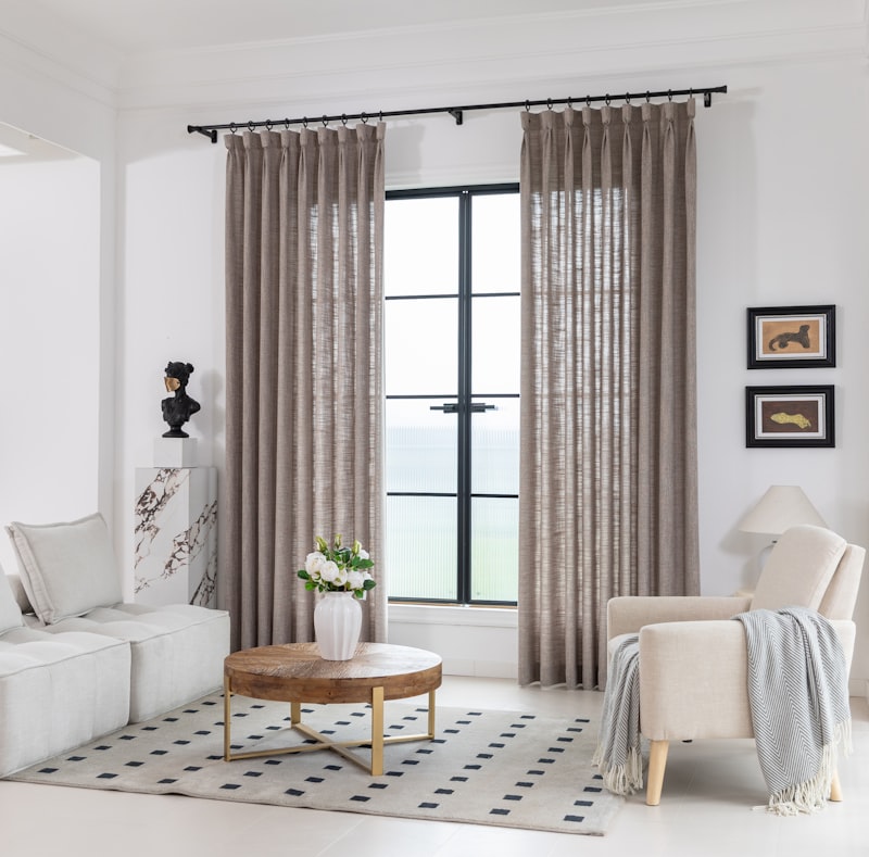 Bright, freshly cleaned living room with natural light