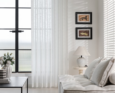 A bright, airy living room with minimalist decor.