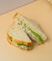 Chicken salad sandwich with lettuce on white bread