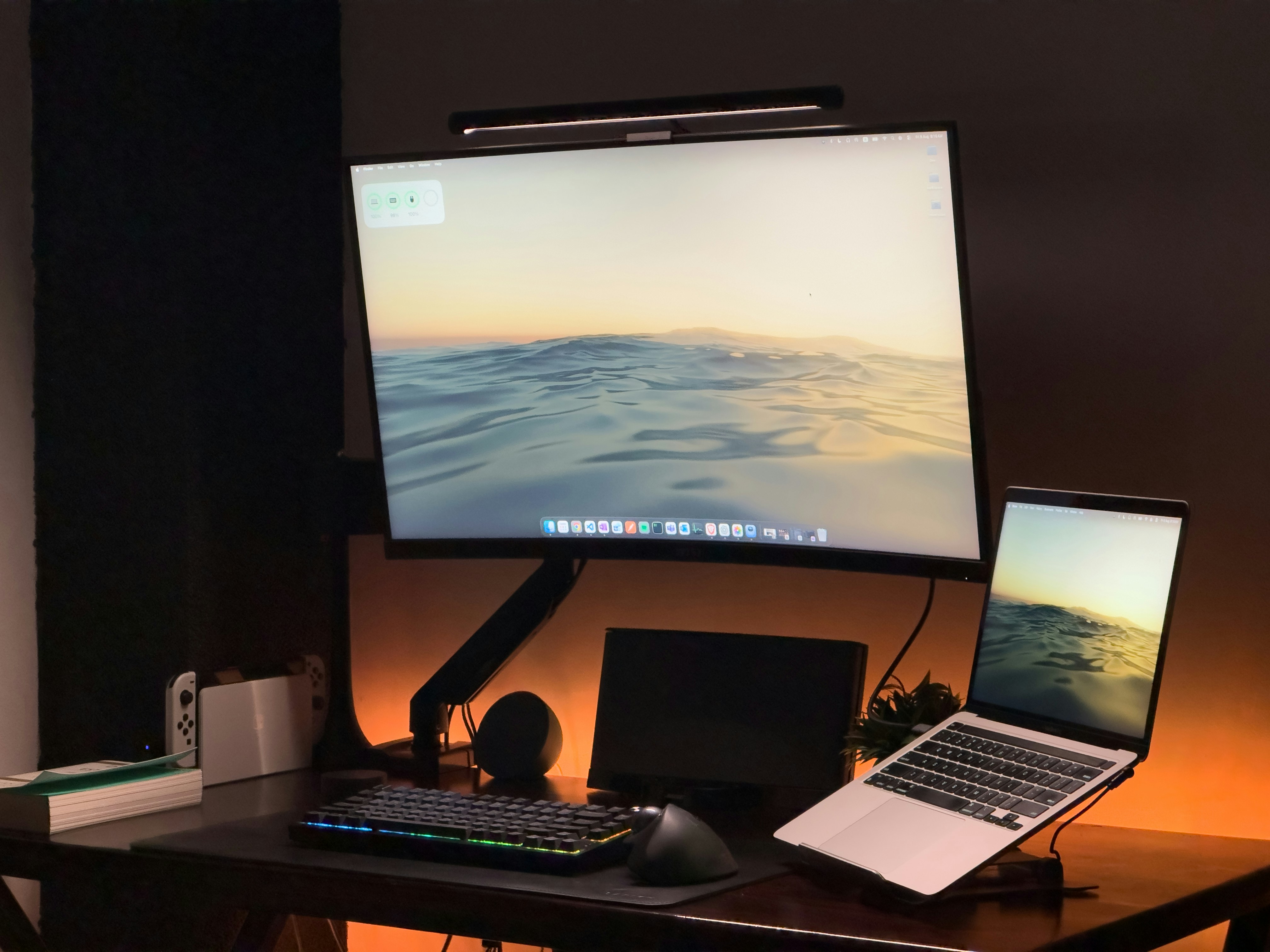Curved Monitor Setup