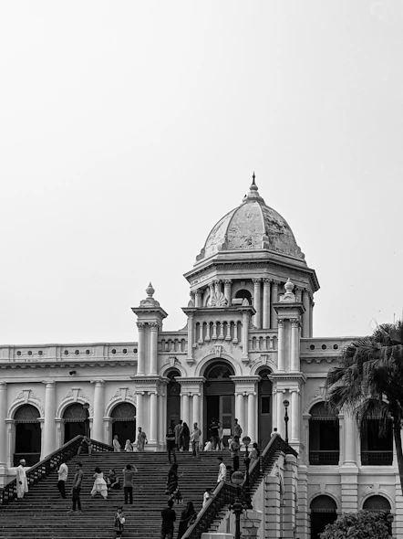 Historic building with a dome and grand staircase