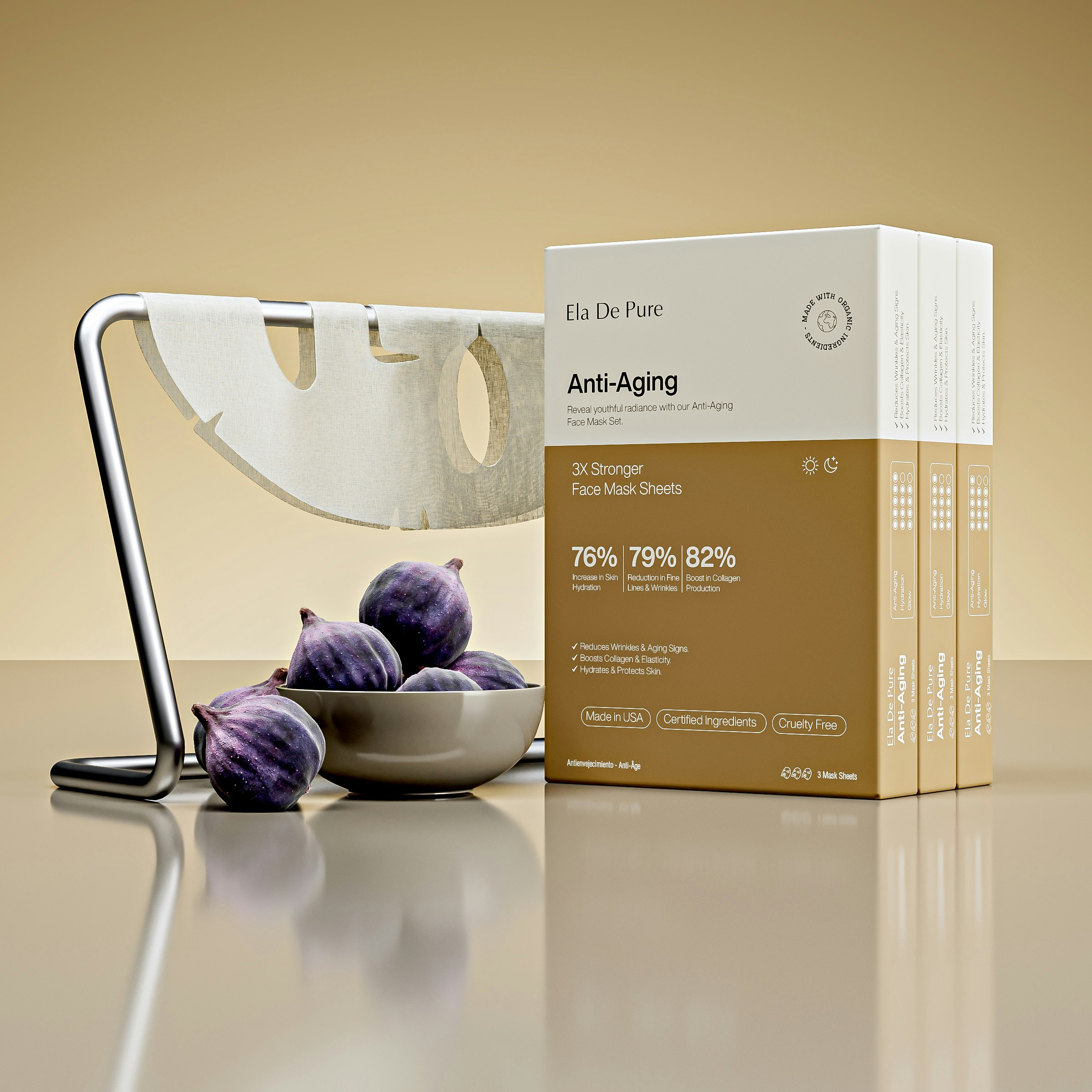 A white diffuser with purple wax melts and product box.