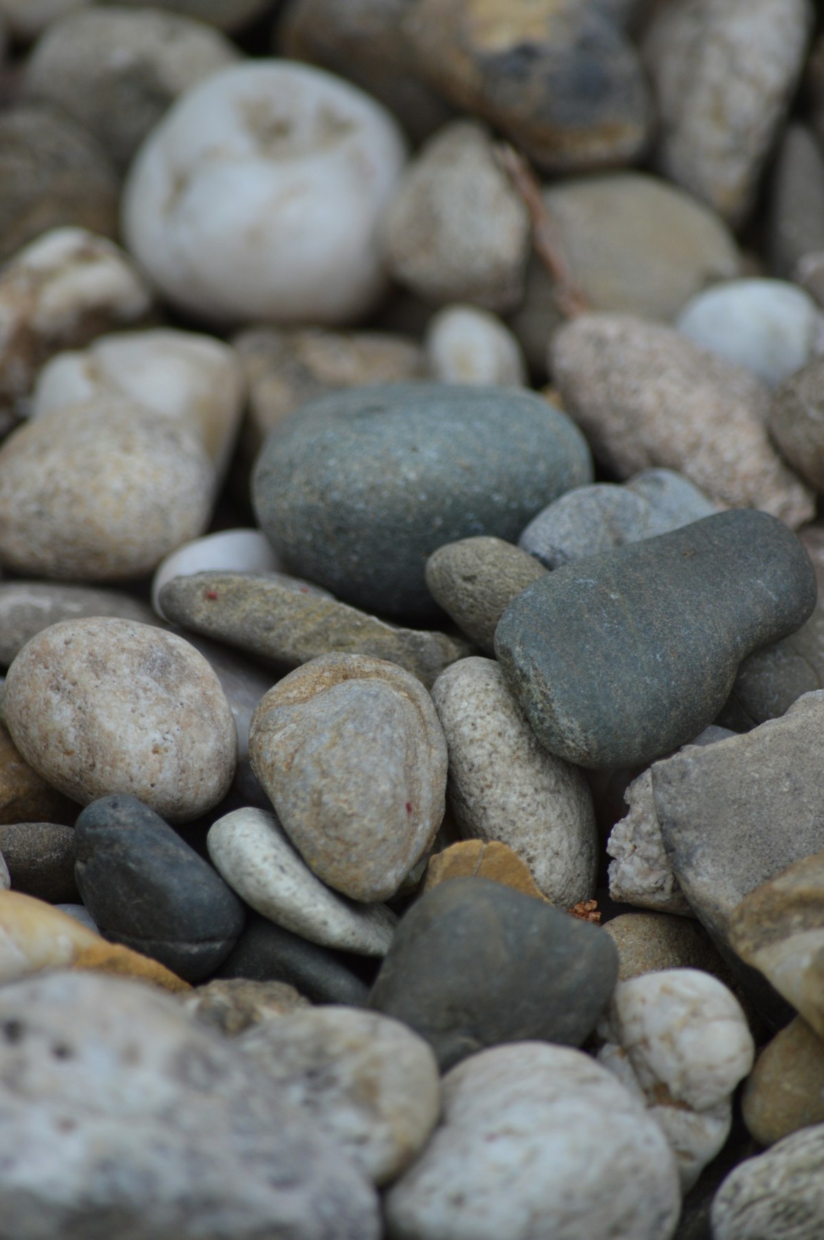 River rock pile staged for delivery to Cedar City landscape project