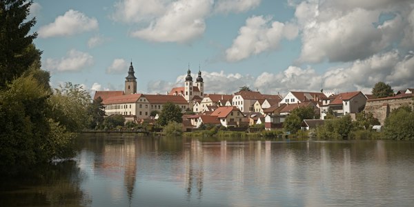 The town across its pond — Telč, Czech Republic