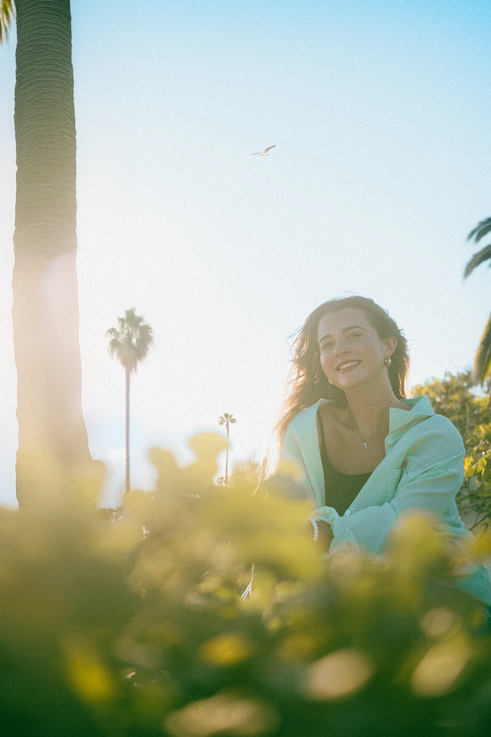 Healthy woman enjoying the outdoors in warm light