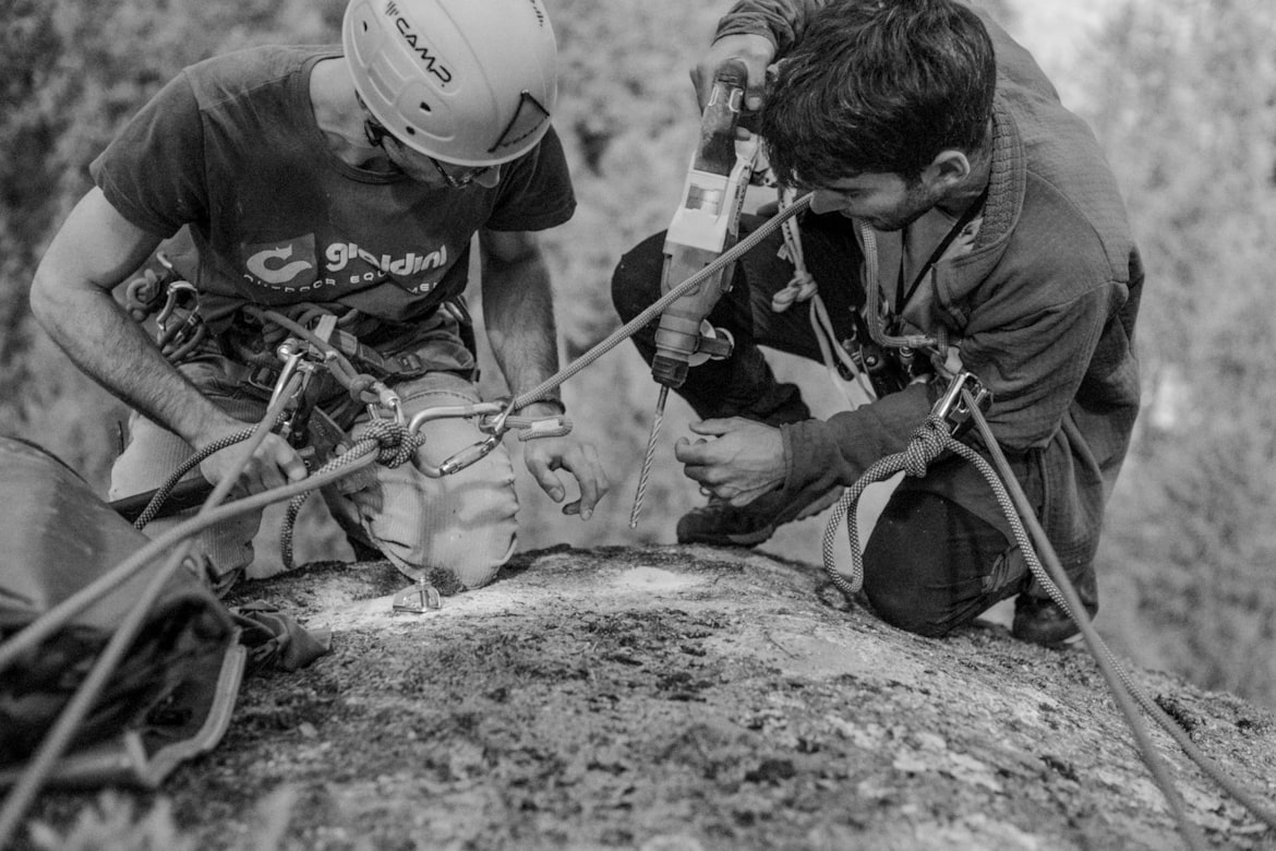 Slacklining at sunset in Ceresole Reale