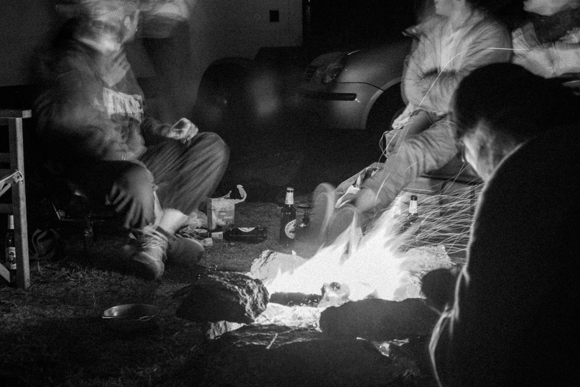 Urban slackline setup between buildings