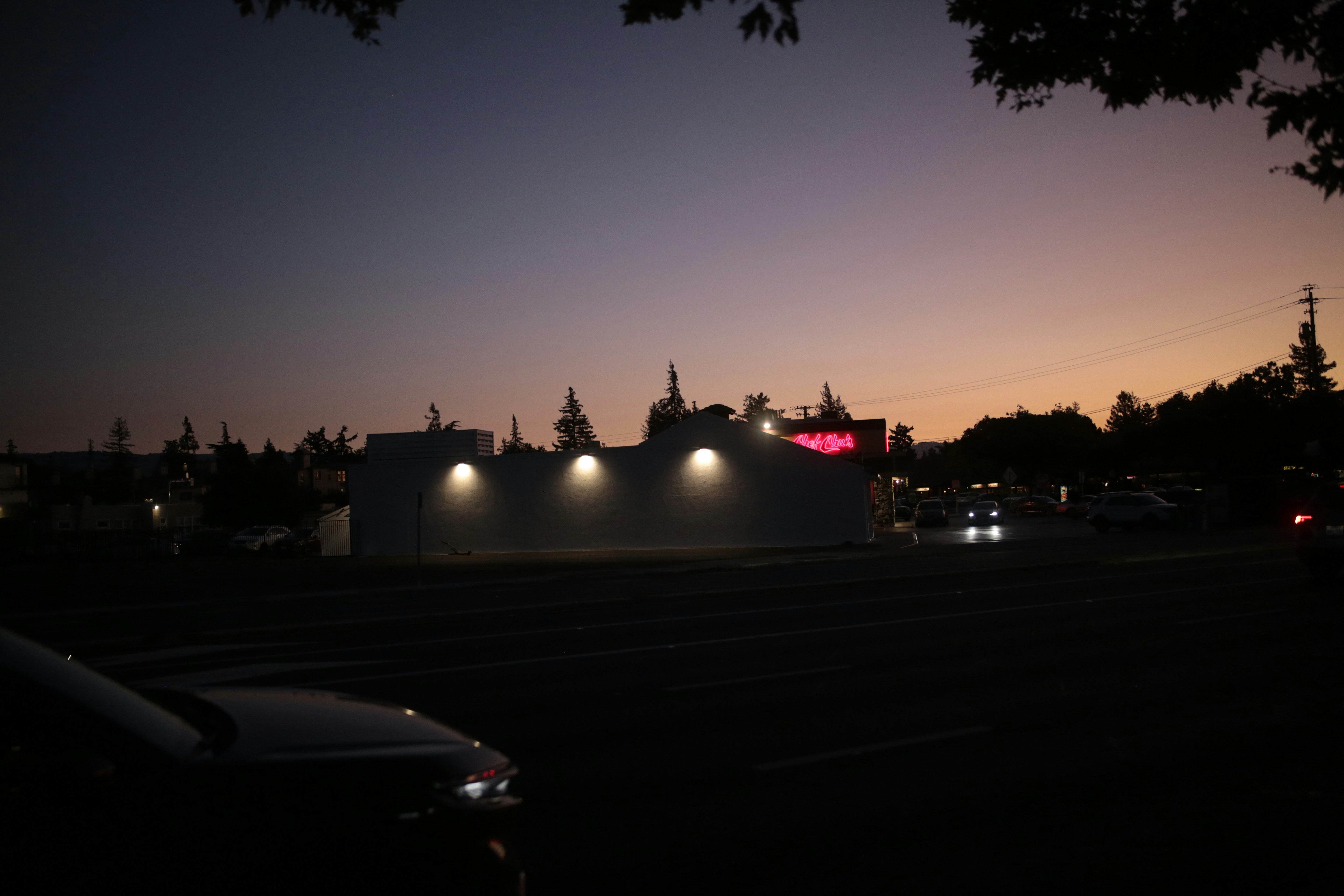 North Loop cityscape at dusk - North Loop food trucks