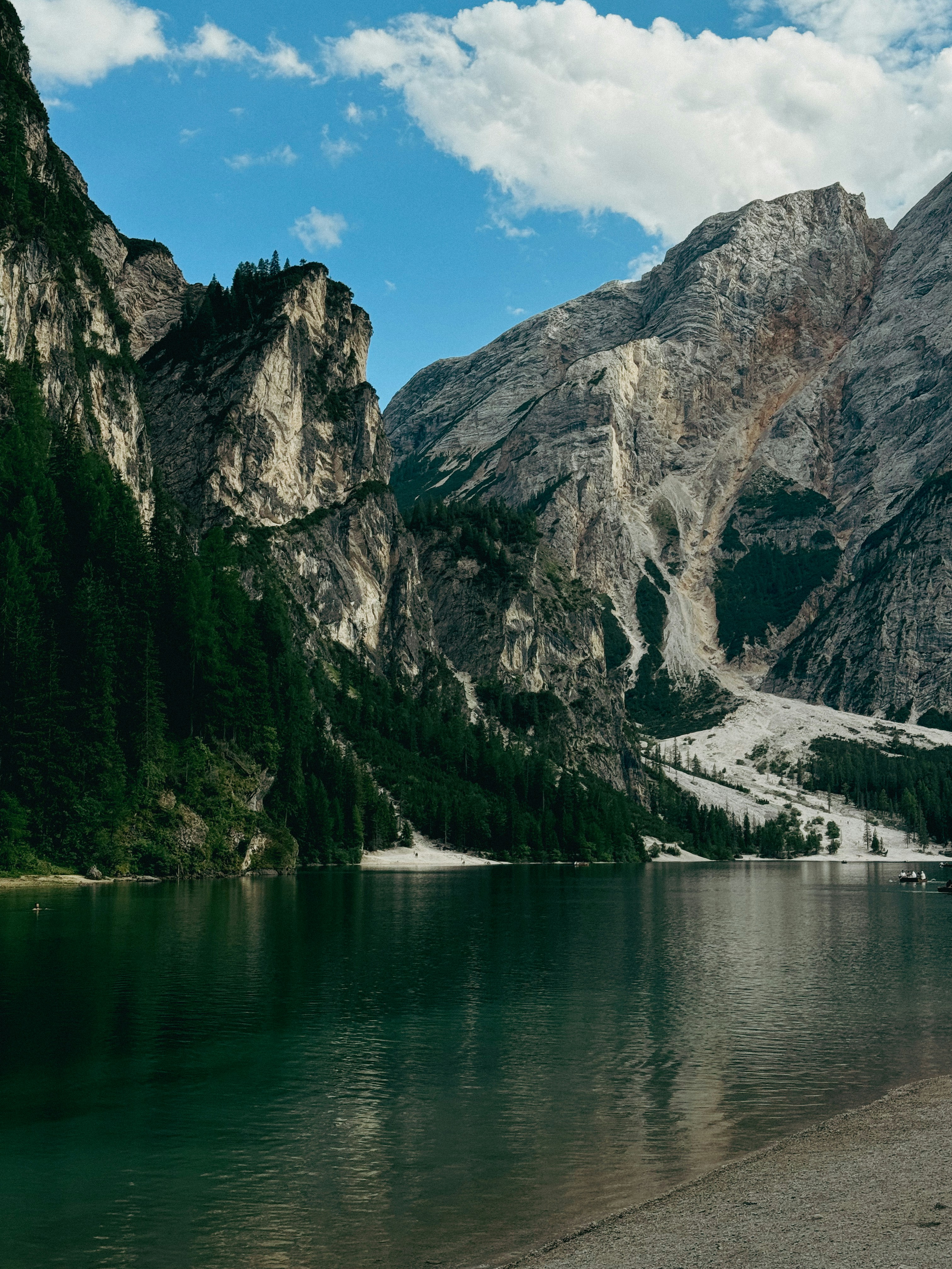 Majestic mountains reflected in a clear lake