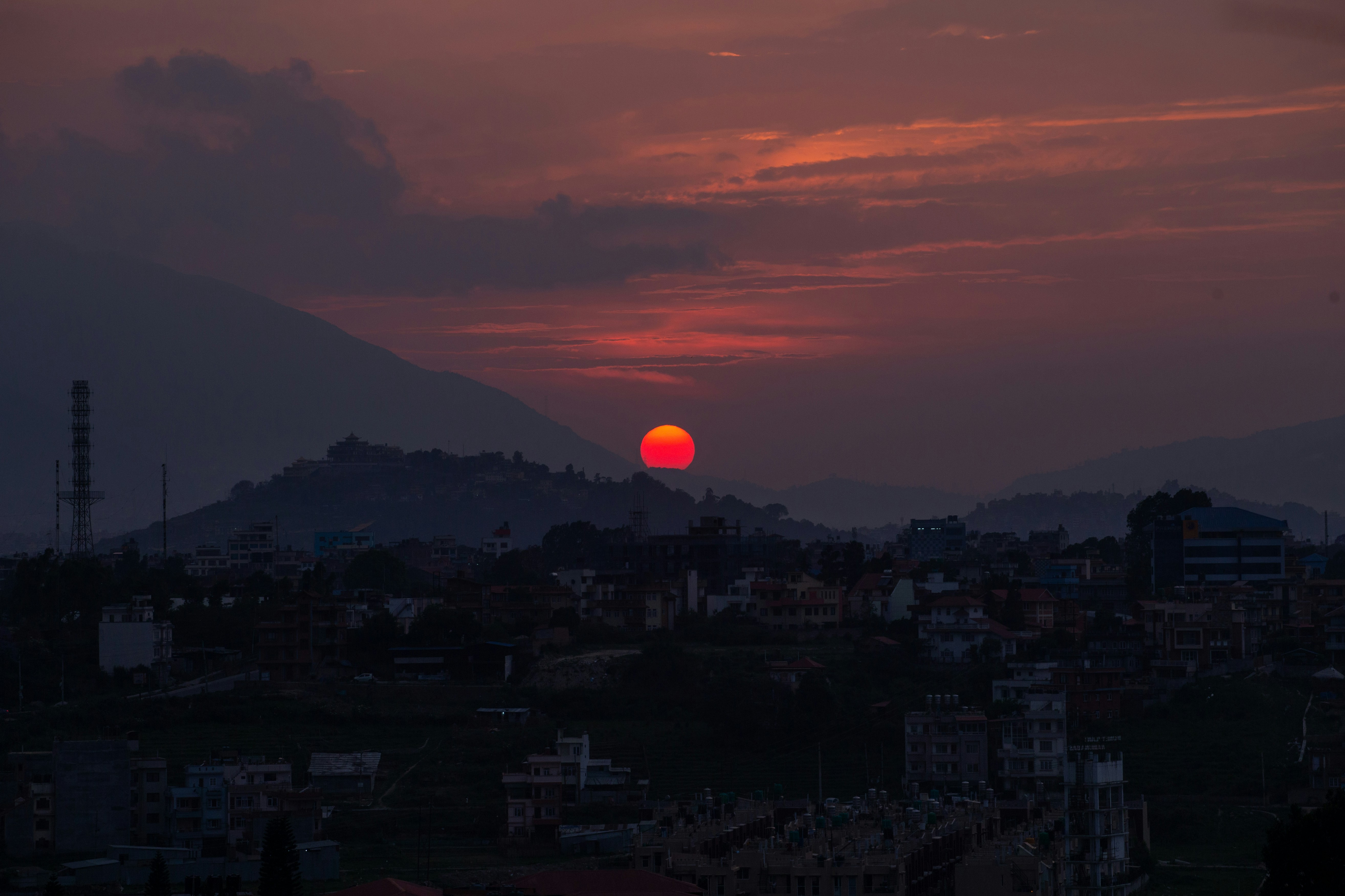 Twilight Falls on Kathmandu