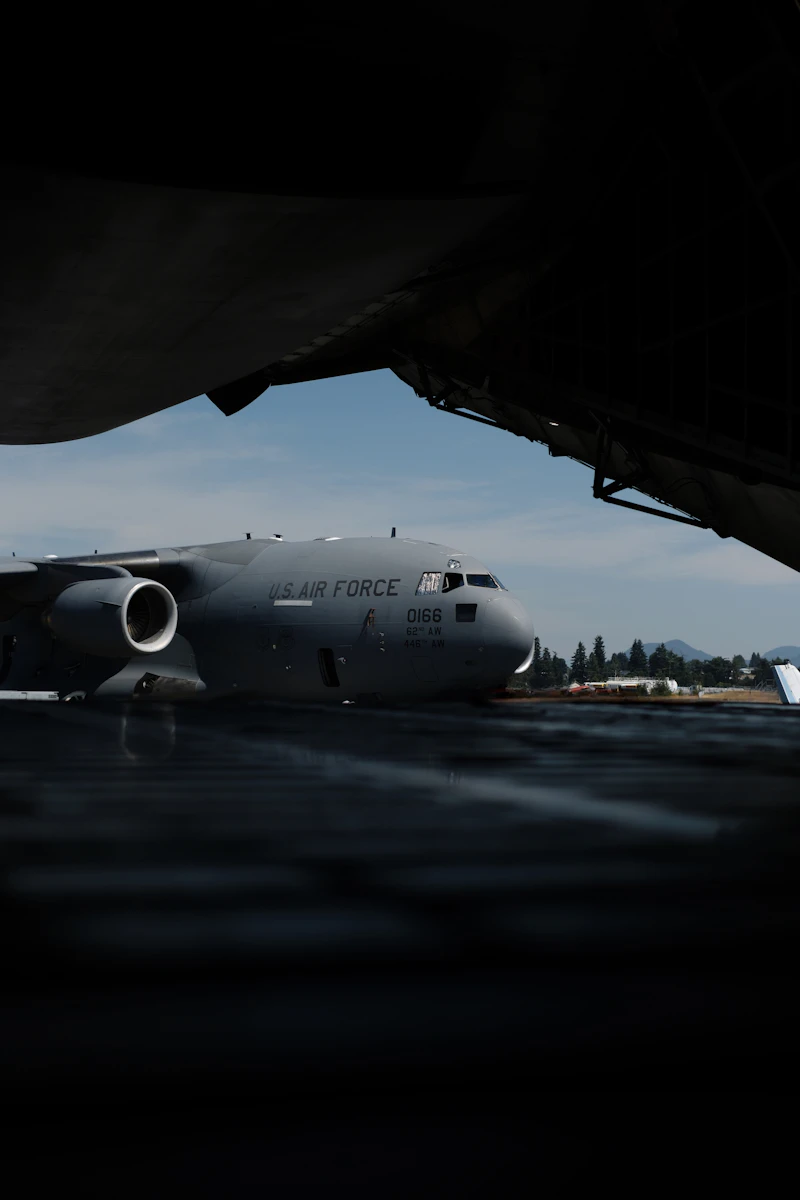 Air shipment cargo plane
