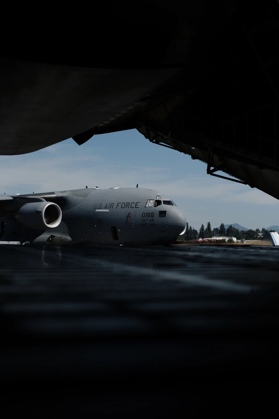 Cargo plane on tarmac