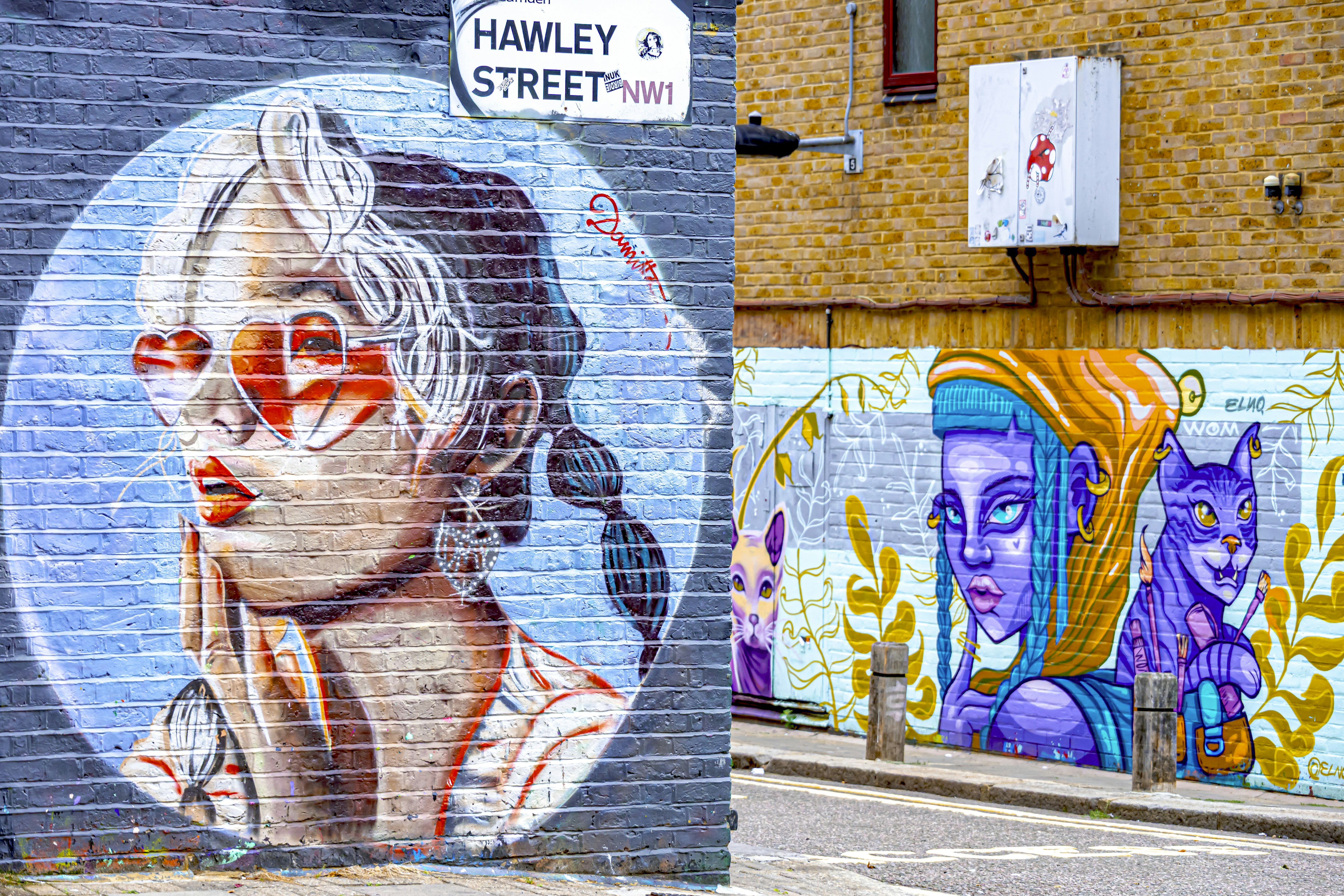 Brick Lane and Shoreditch street art capturing East London's creative character