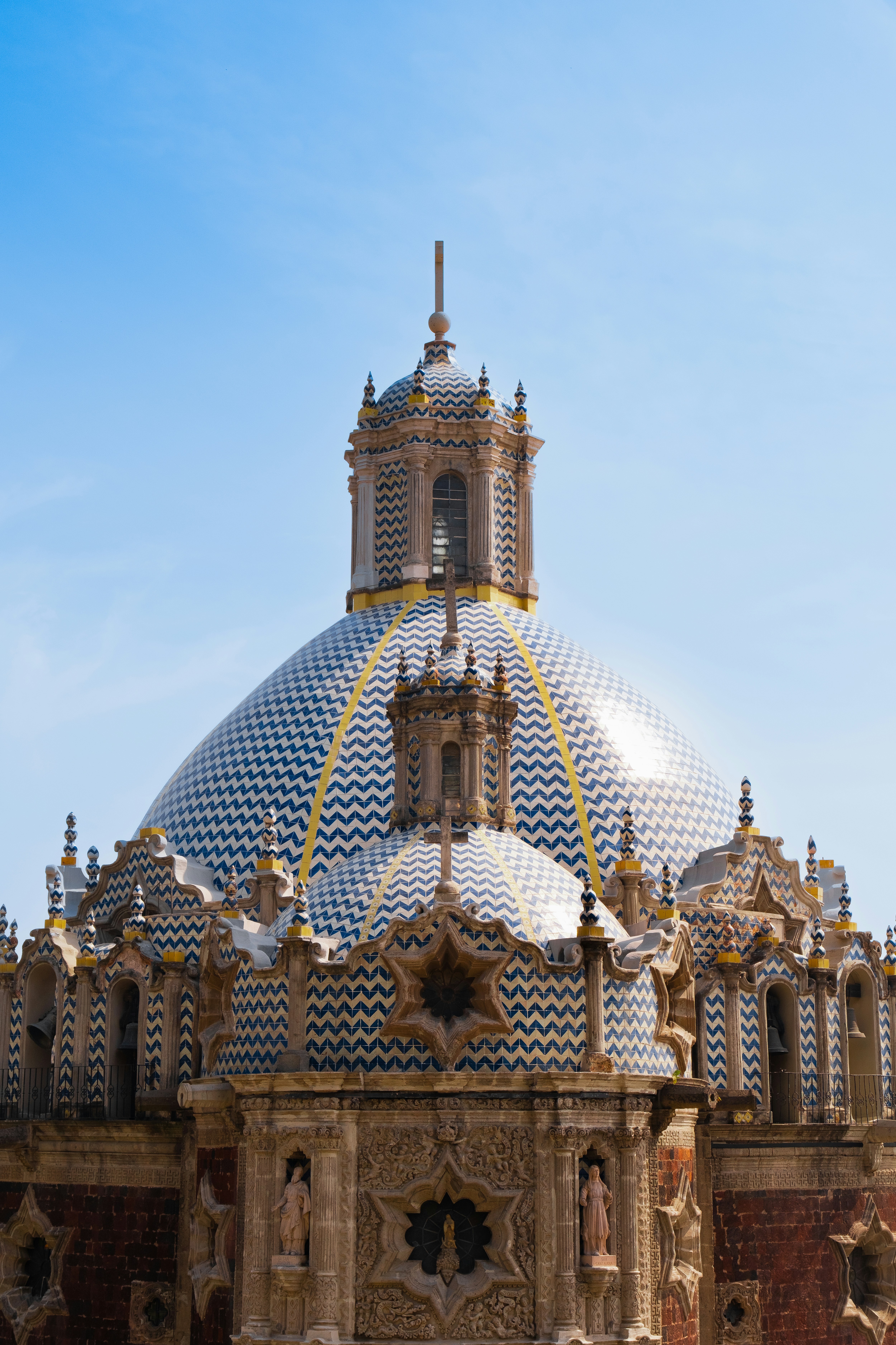 Grand dome structure against a clear blue sky
