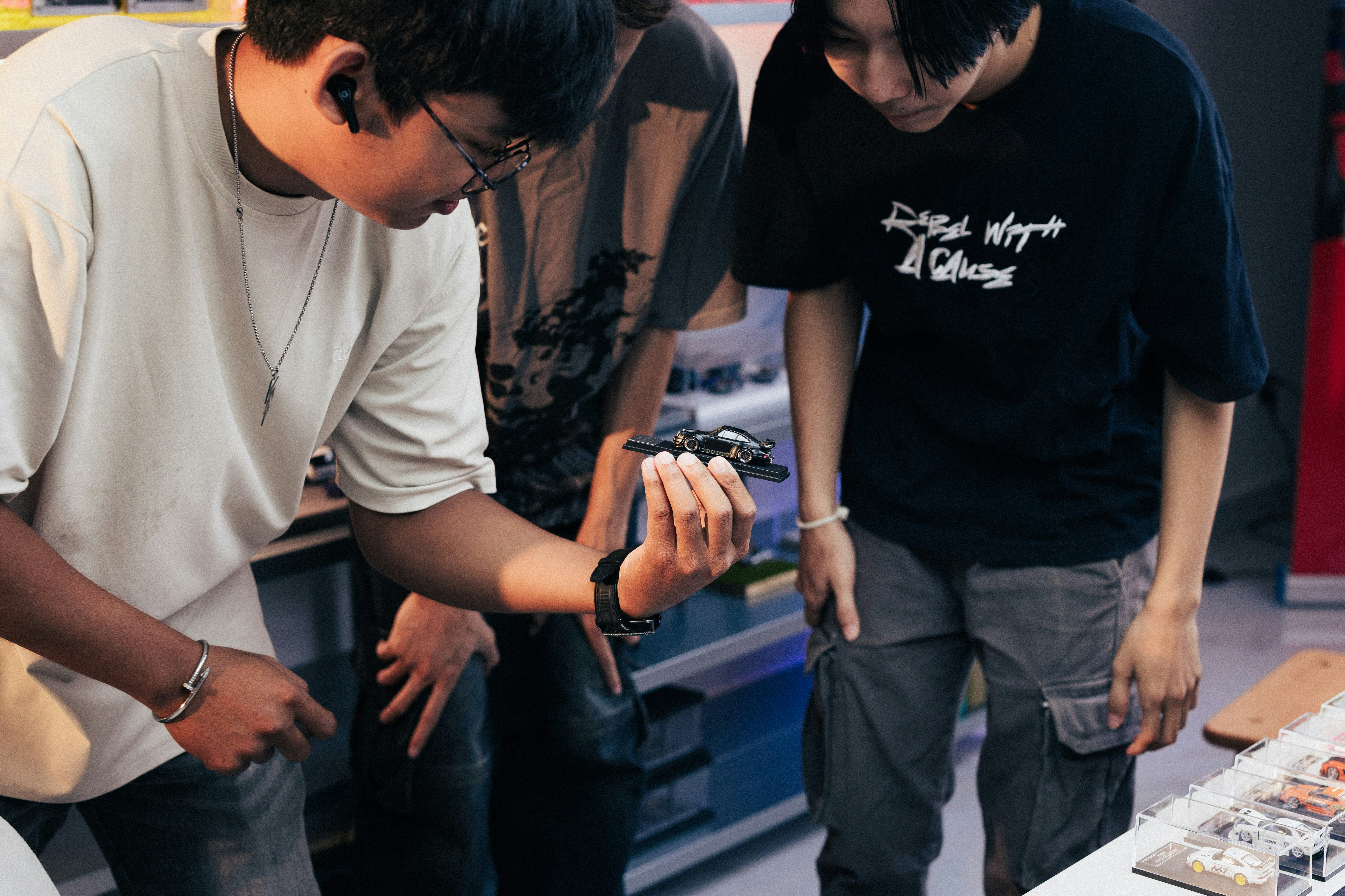 Instructor guiding students