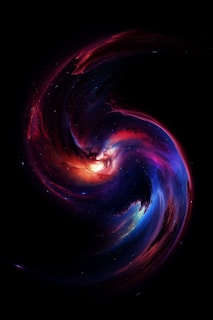 Vibrant colorful nebula swirling in deep space