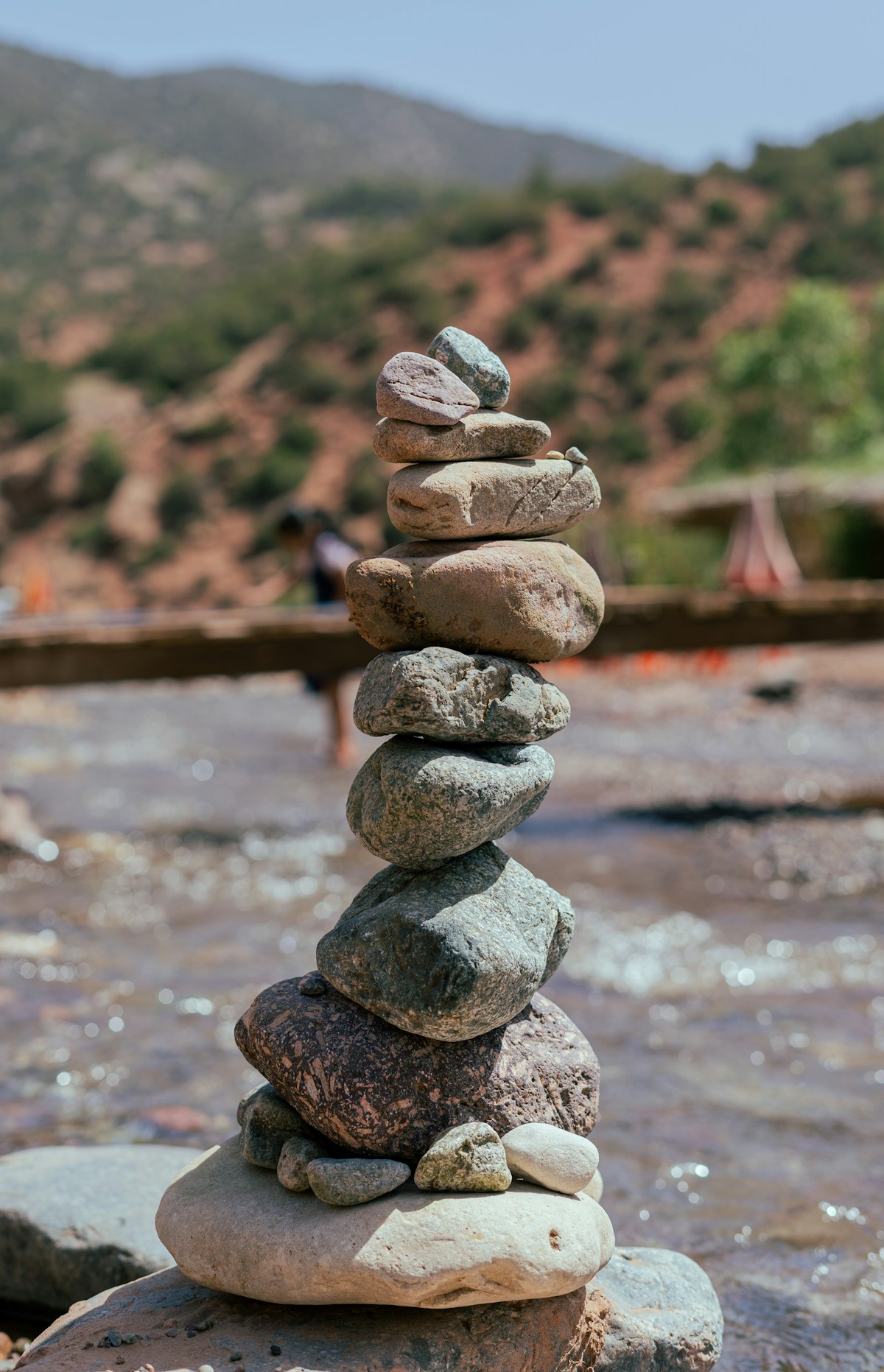 Morocco Atlas Mountains landscape with traditional village