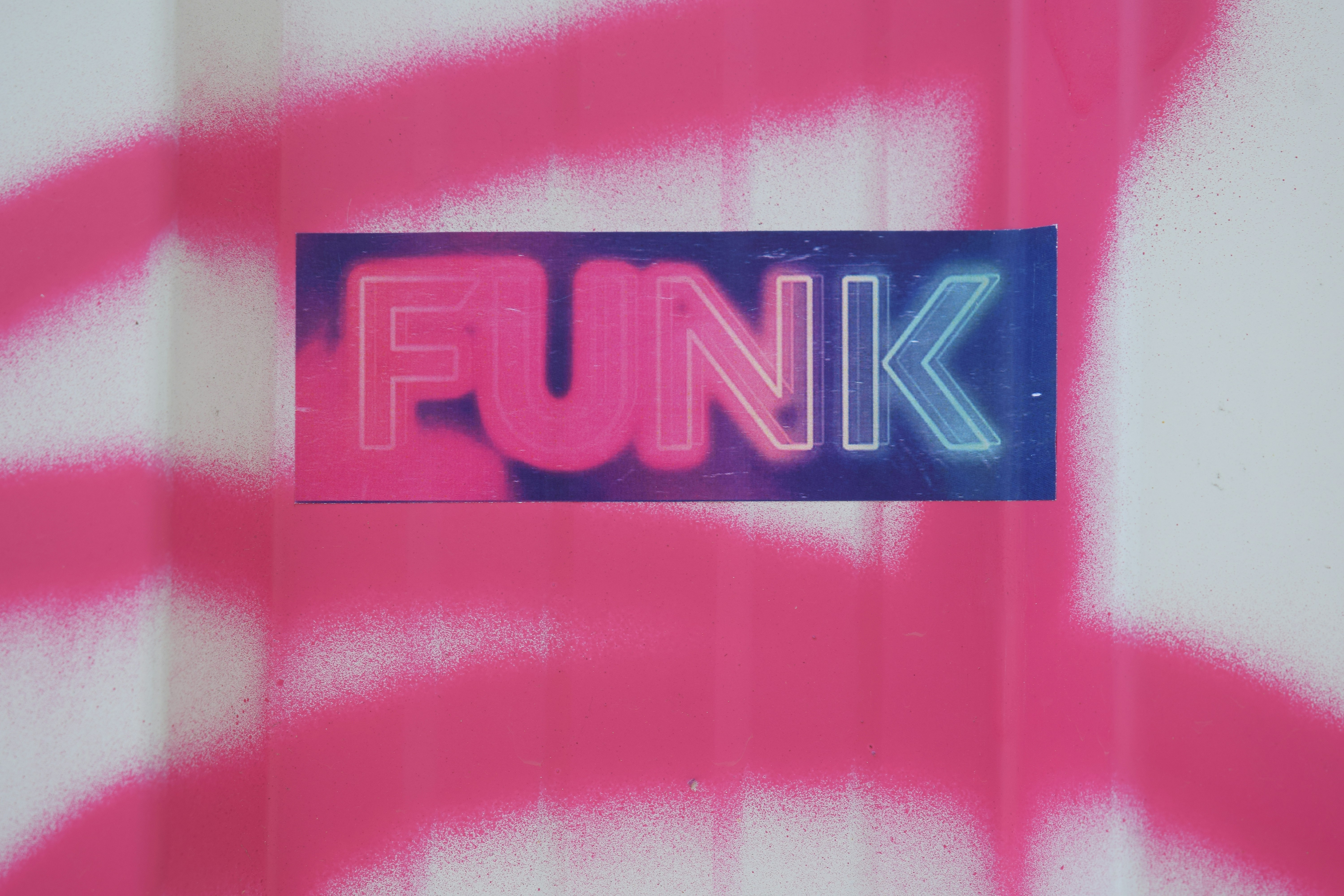 Neon sign with the word \