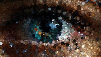 Close-up abstract art of a human eye