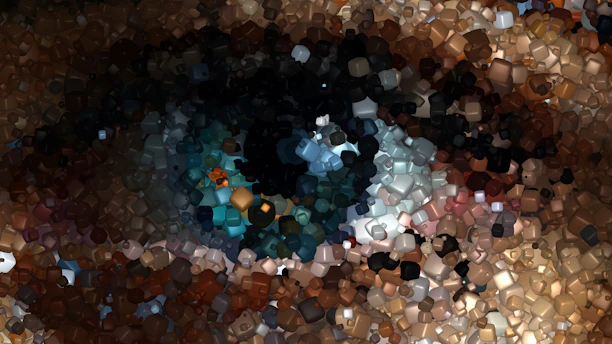 Close-up abstract art of a human eye
