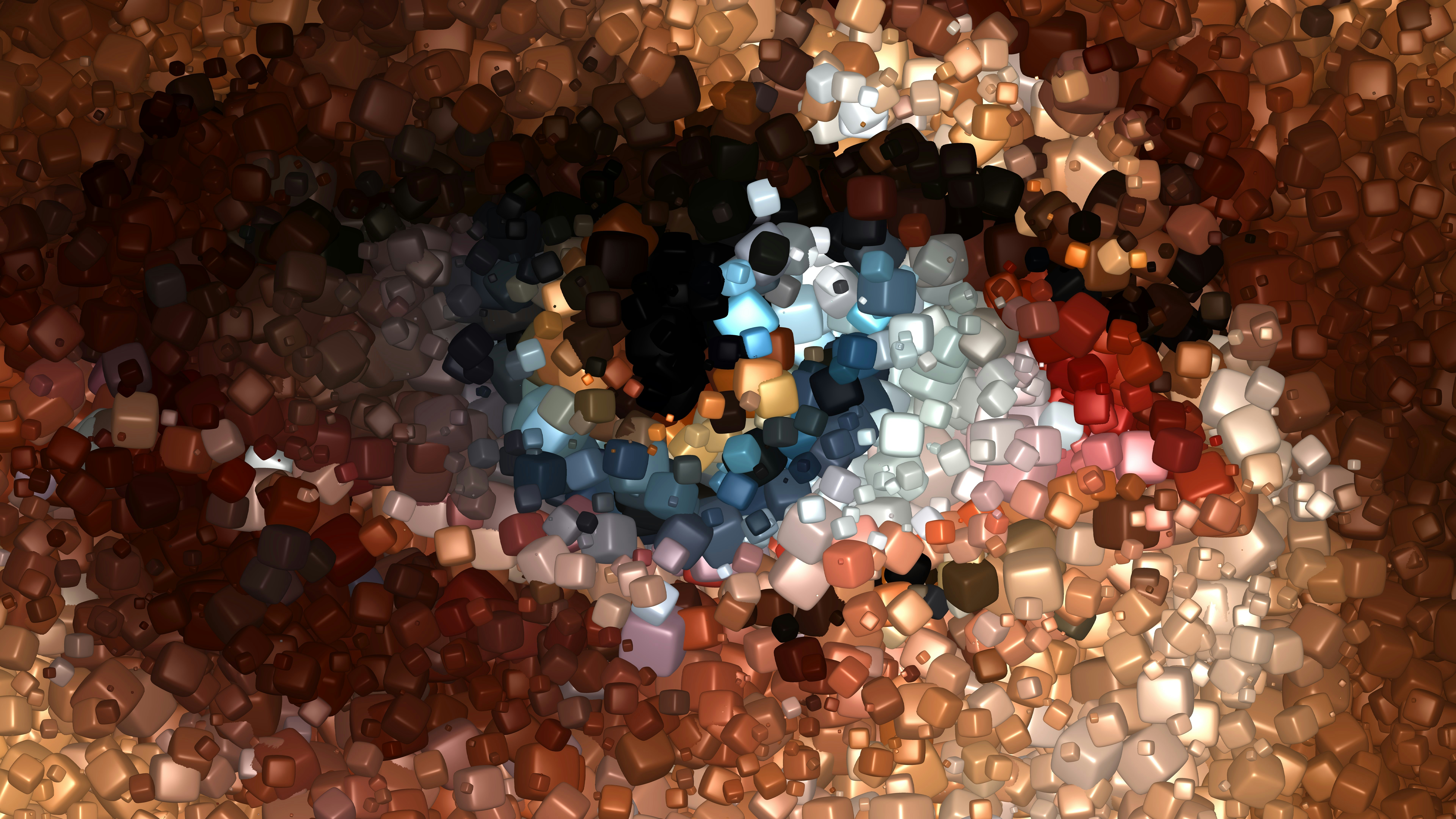 Eye of a Woman, Cubes, Reflection, Exclusive, Unique Design