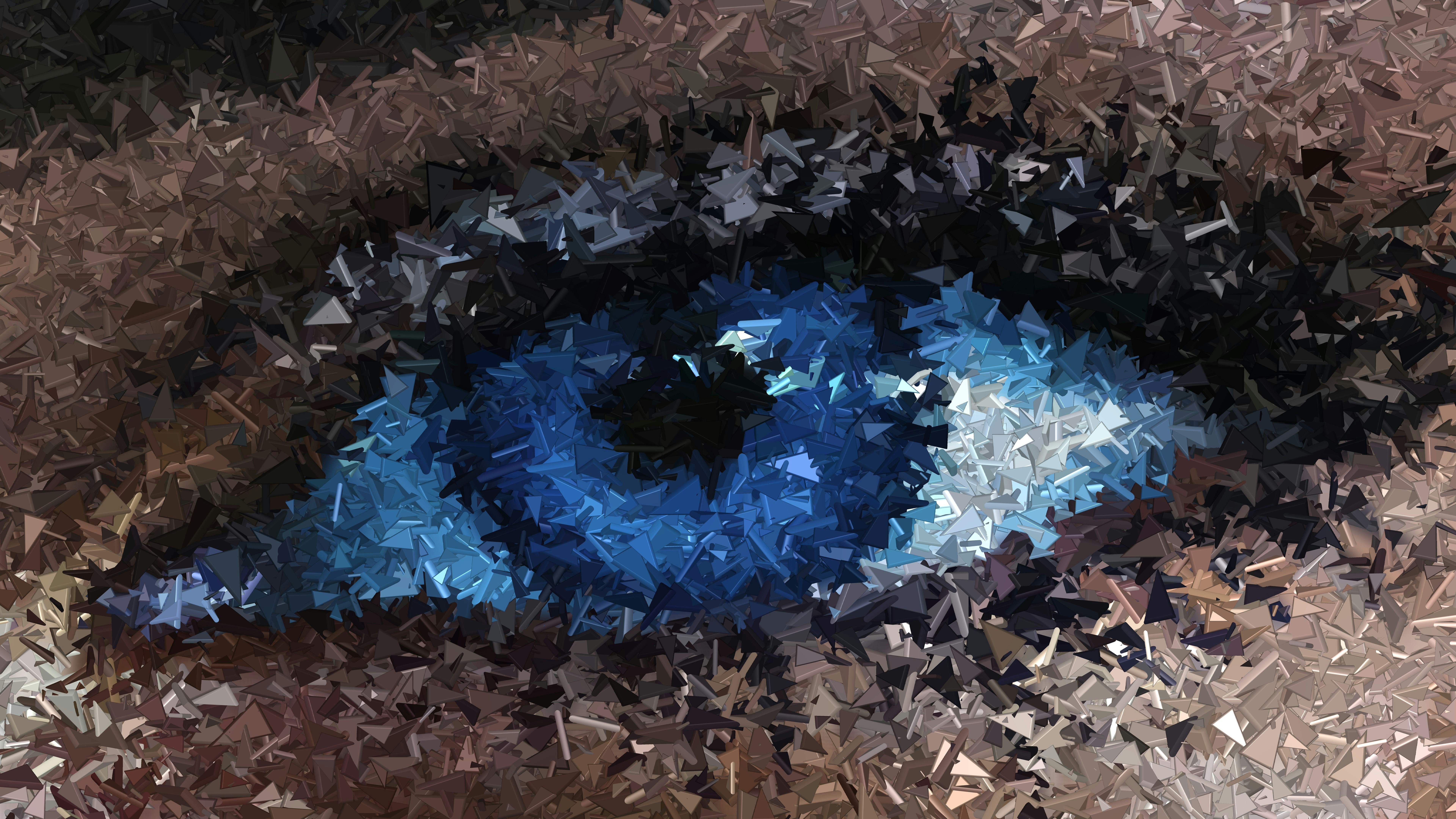 Close up of a blue eye with abstract texture