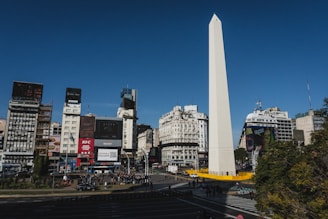 Obelisco monument in buenos aires cityscape