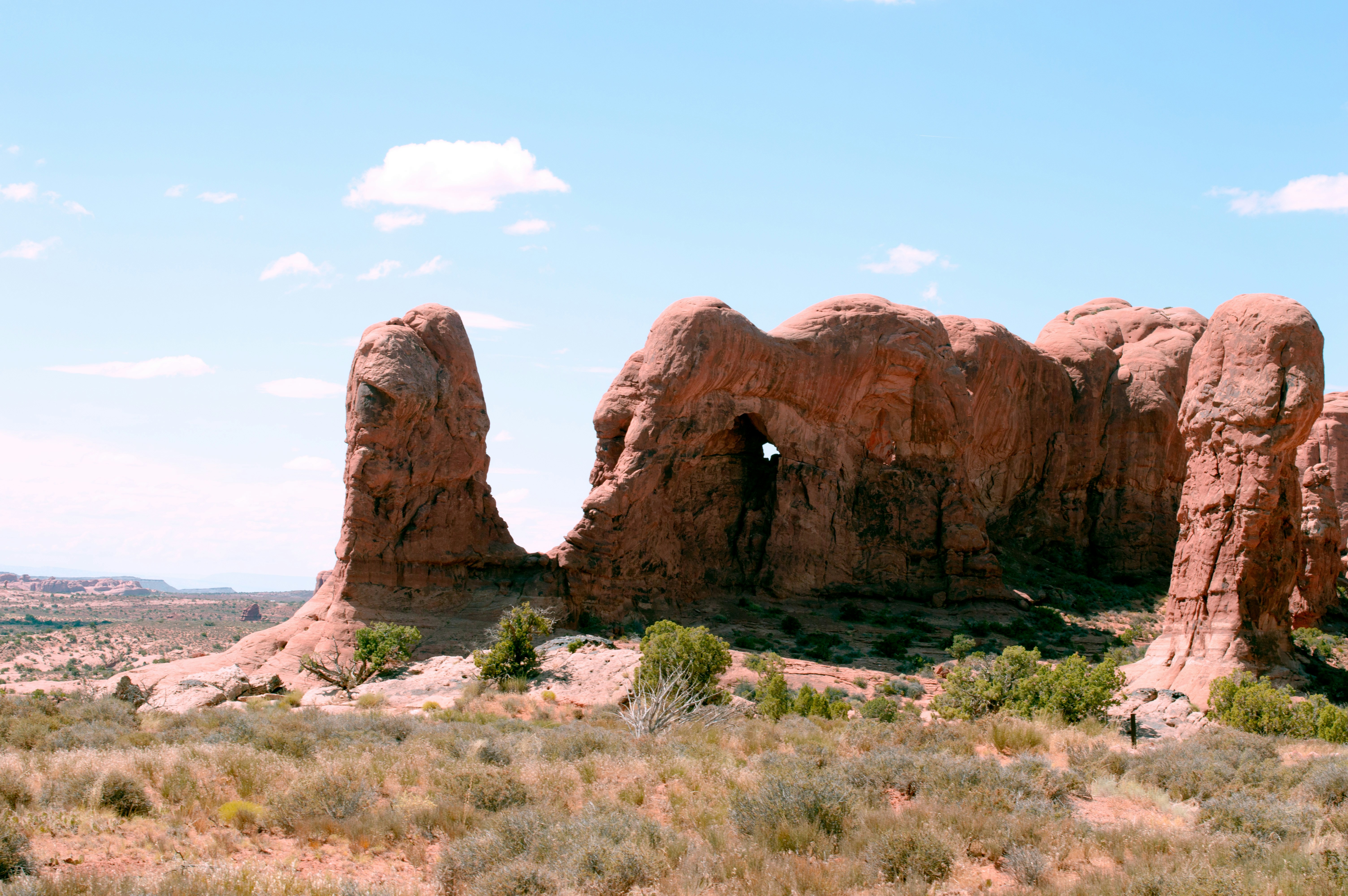 Arches national park with unique rock formations