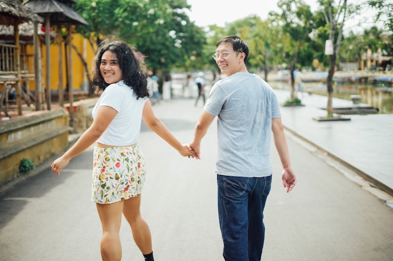 Hand-in-hand walk