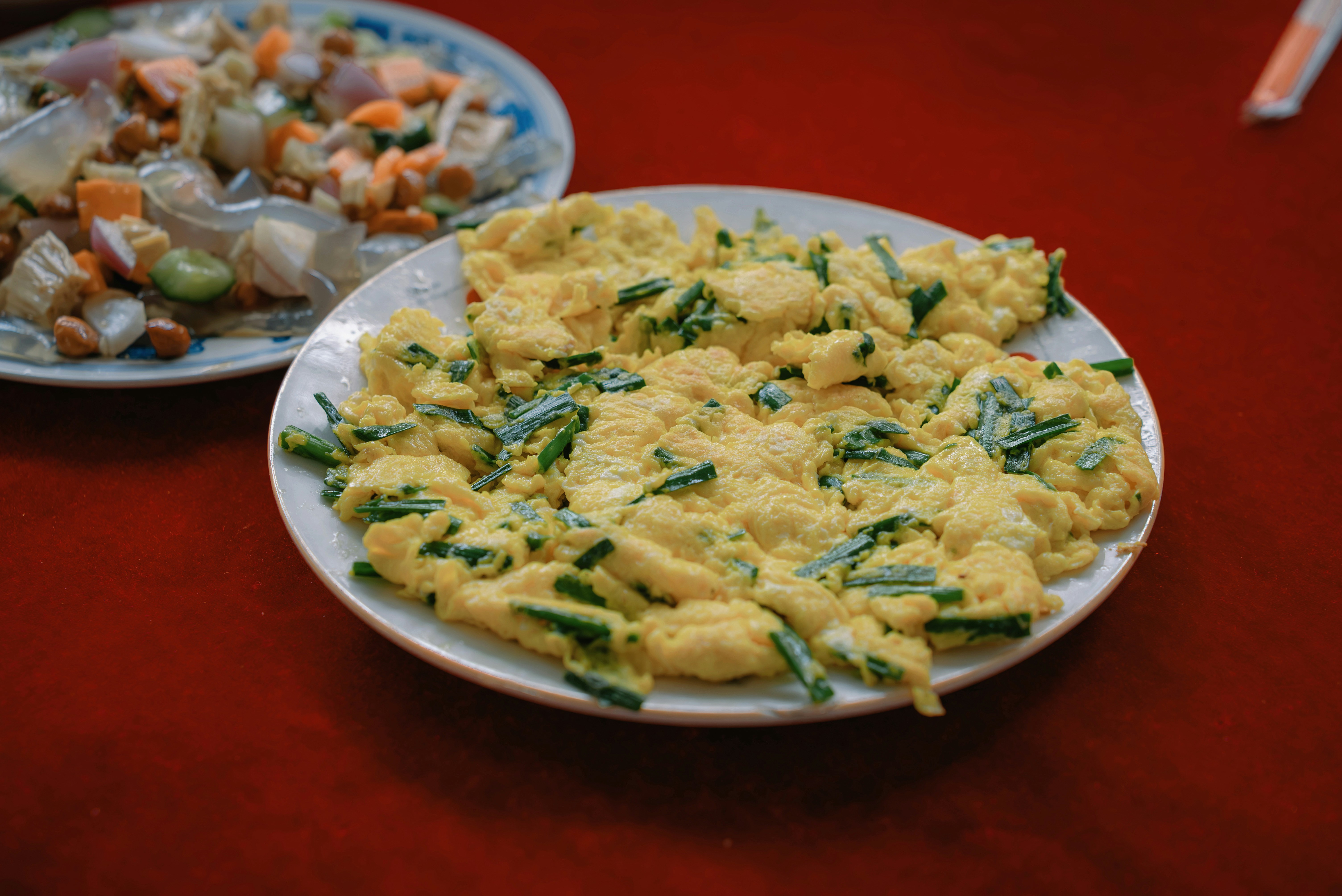 Huevos revueltos con verduras