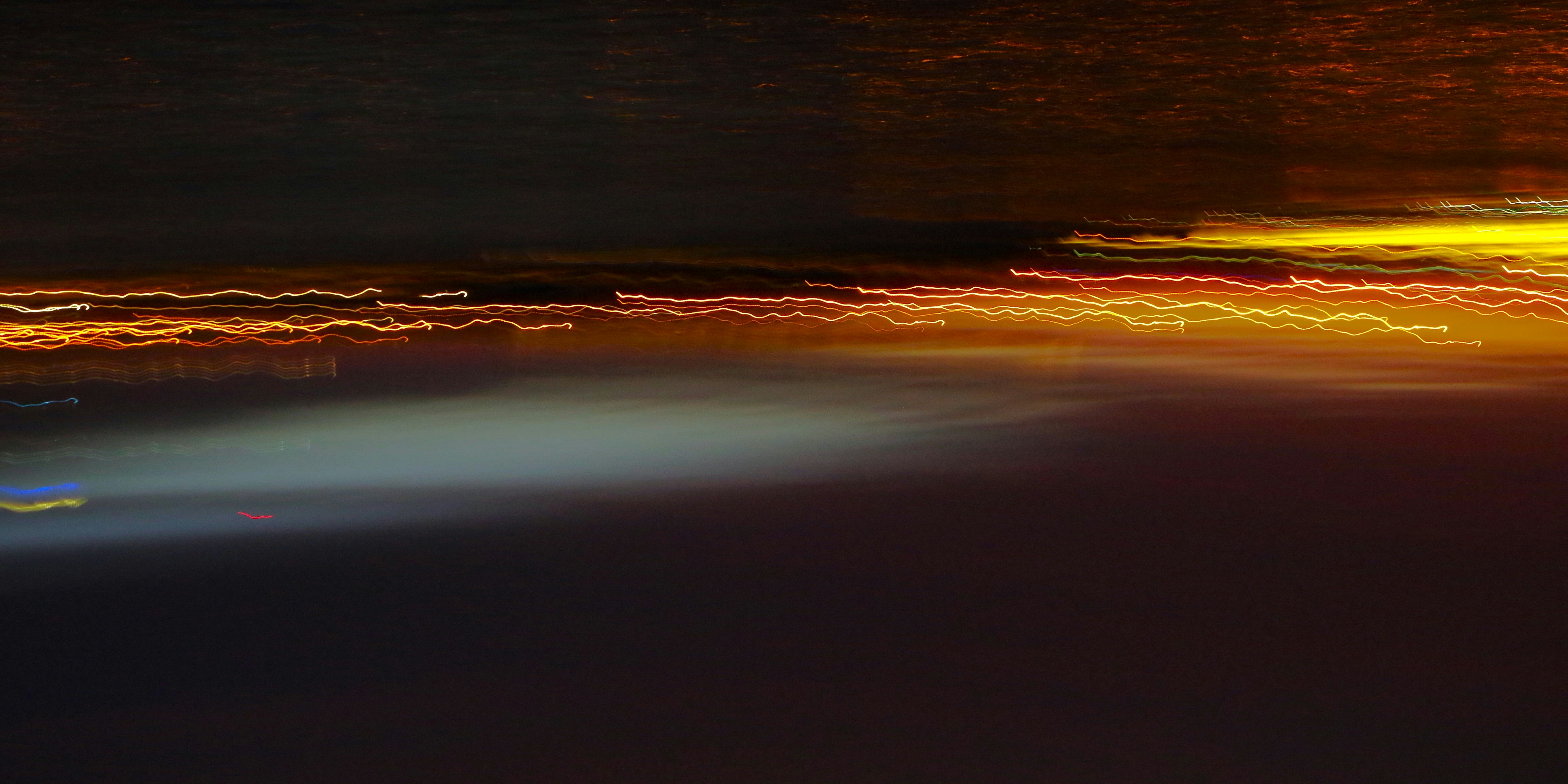 Abstract streaks of light at night