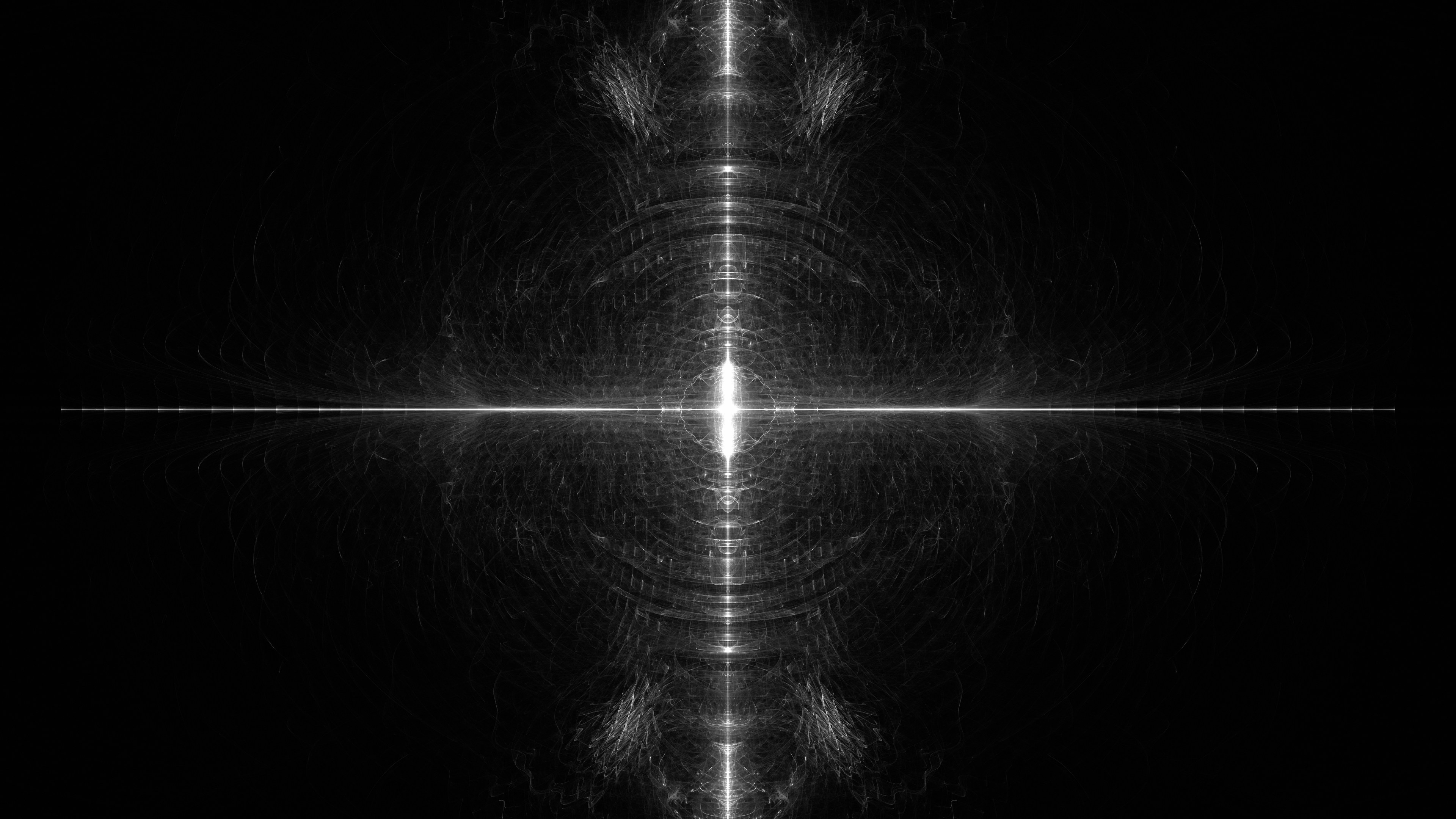 Abstract bright light burst on a black background