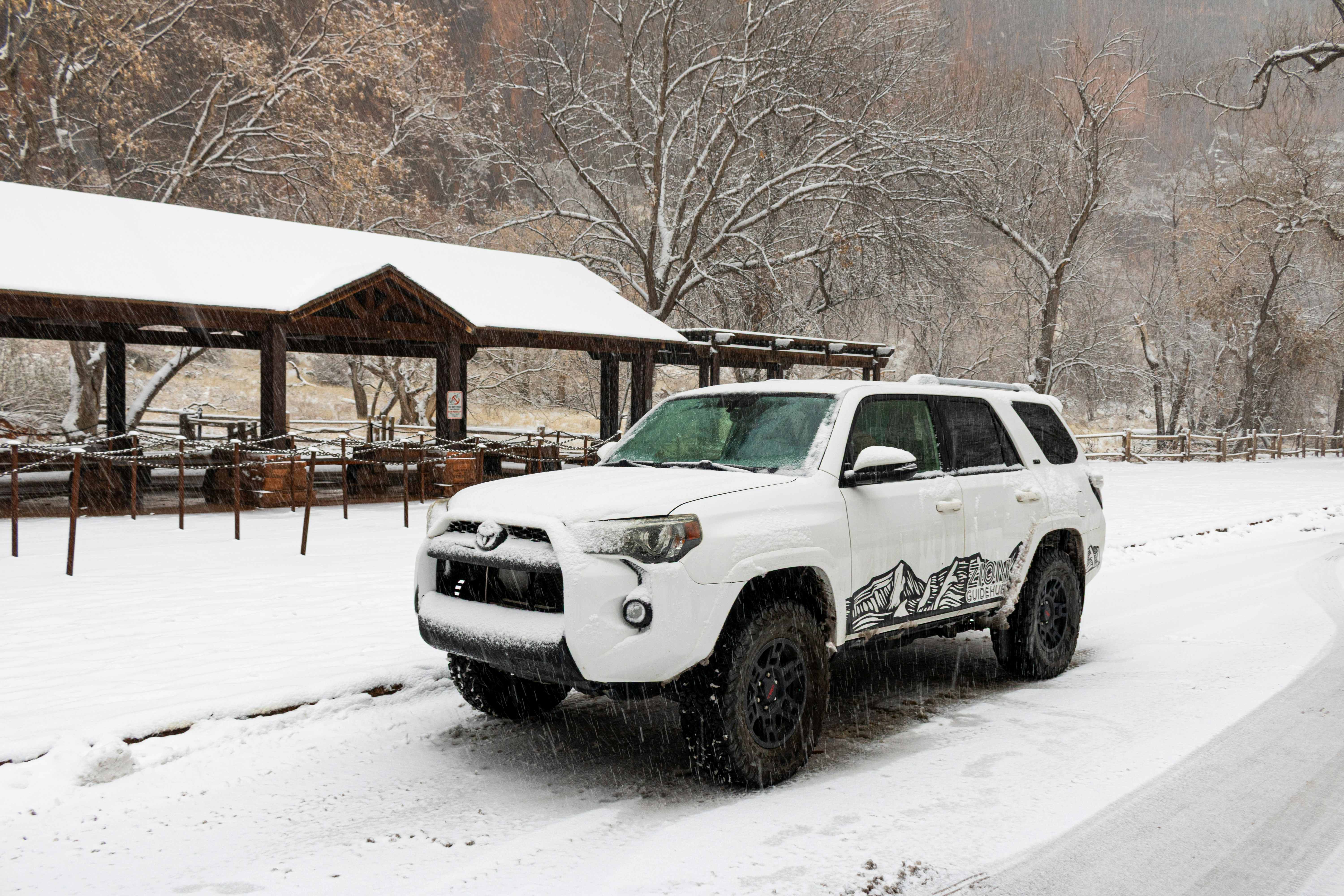 Toyota Land Cruiser on mountain trail