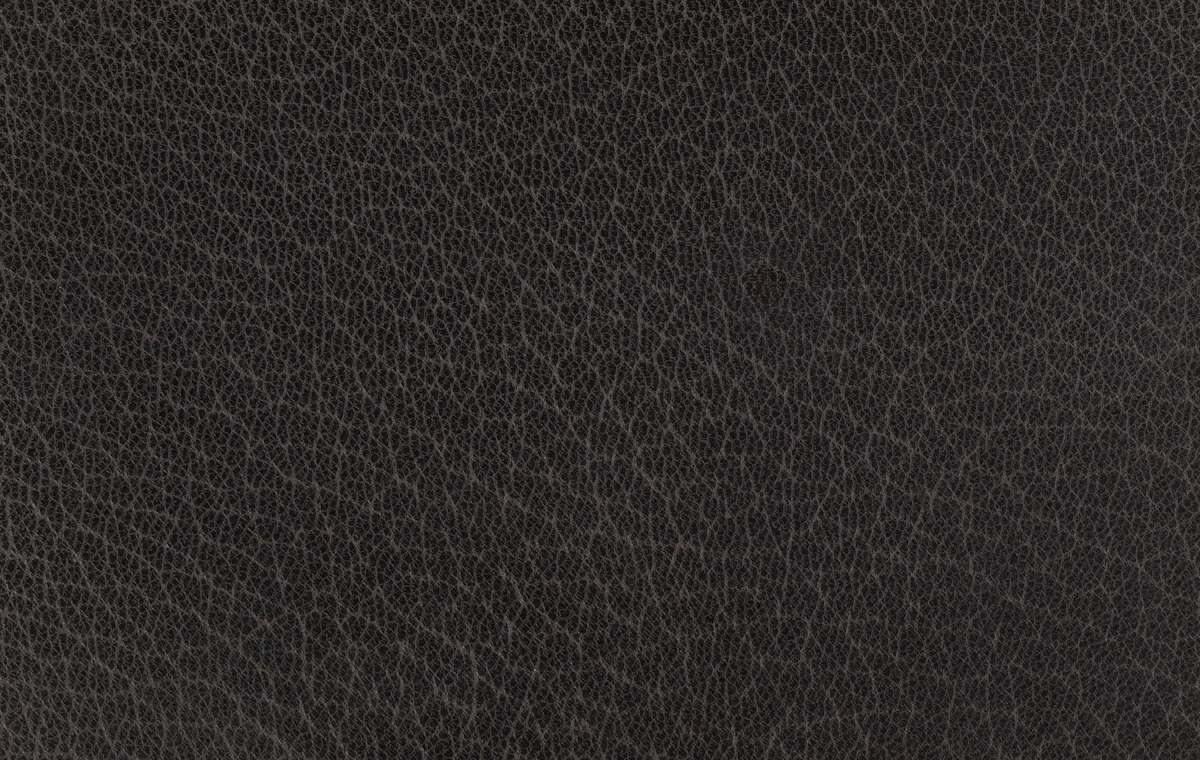 Close-up of black leather grain