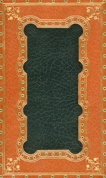 Green leather book with gold details — Renaissance era