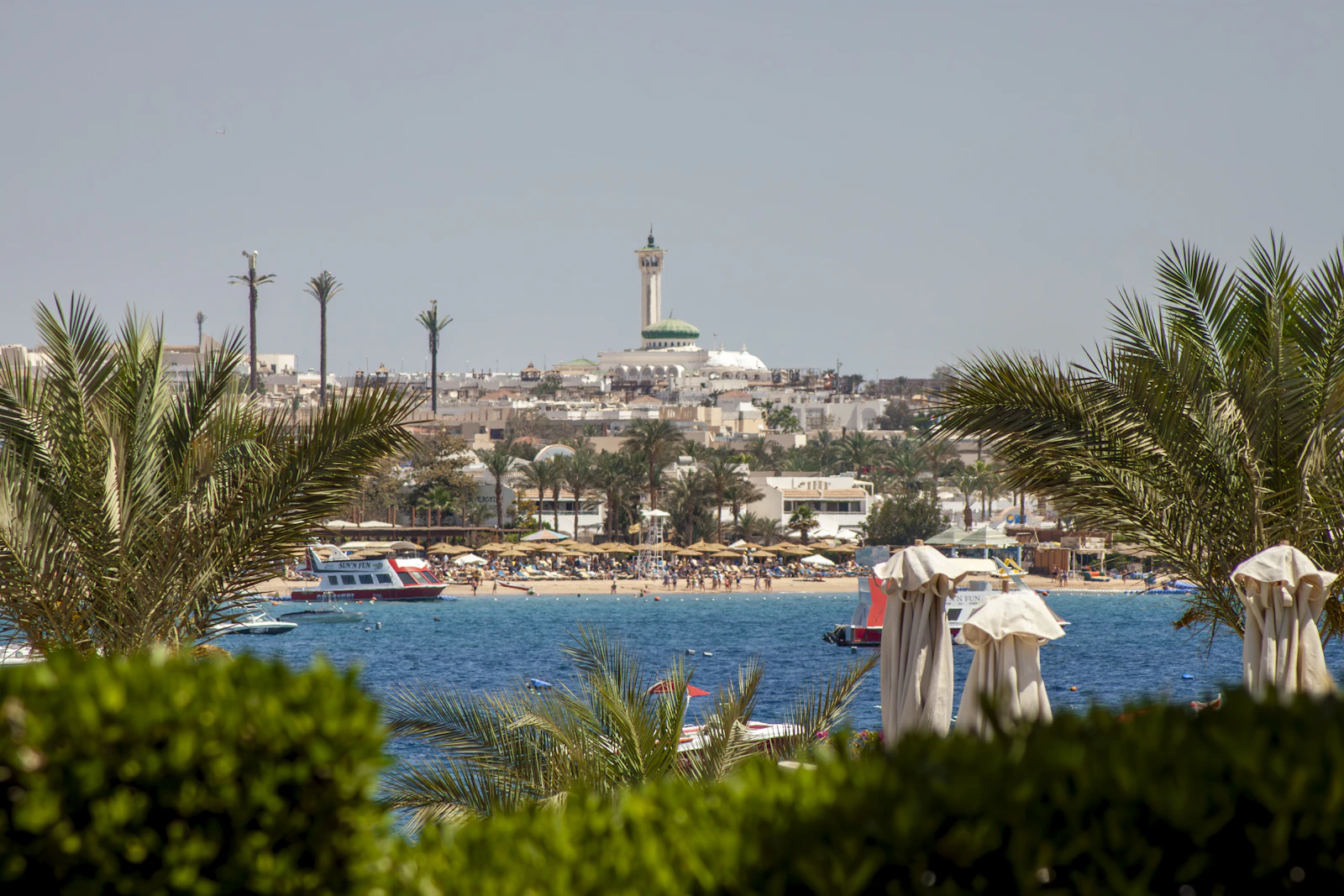 Plage et resort à Hurghada en Égypte