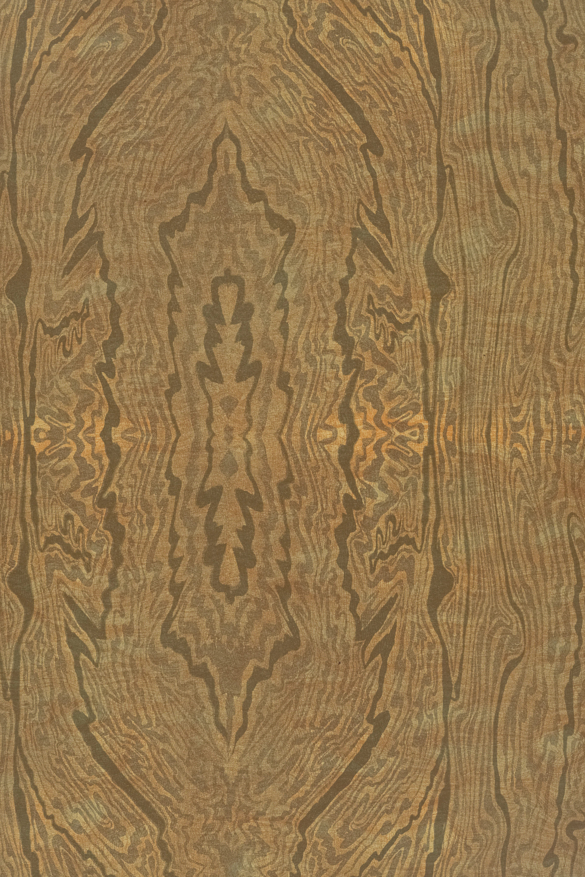 High tier · figured-veneer macro · the bookmatched grain we use for specialty timber, hand-applied finishes and bronze