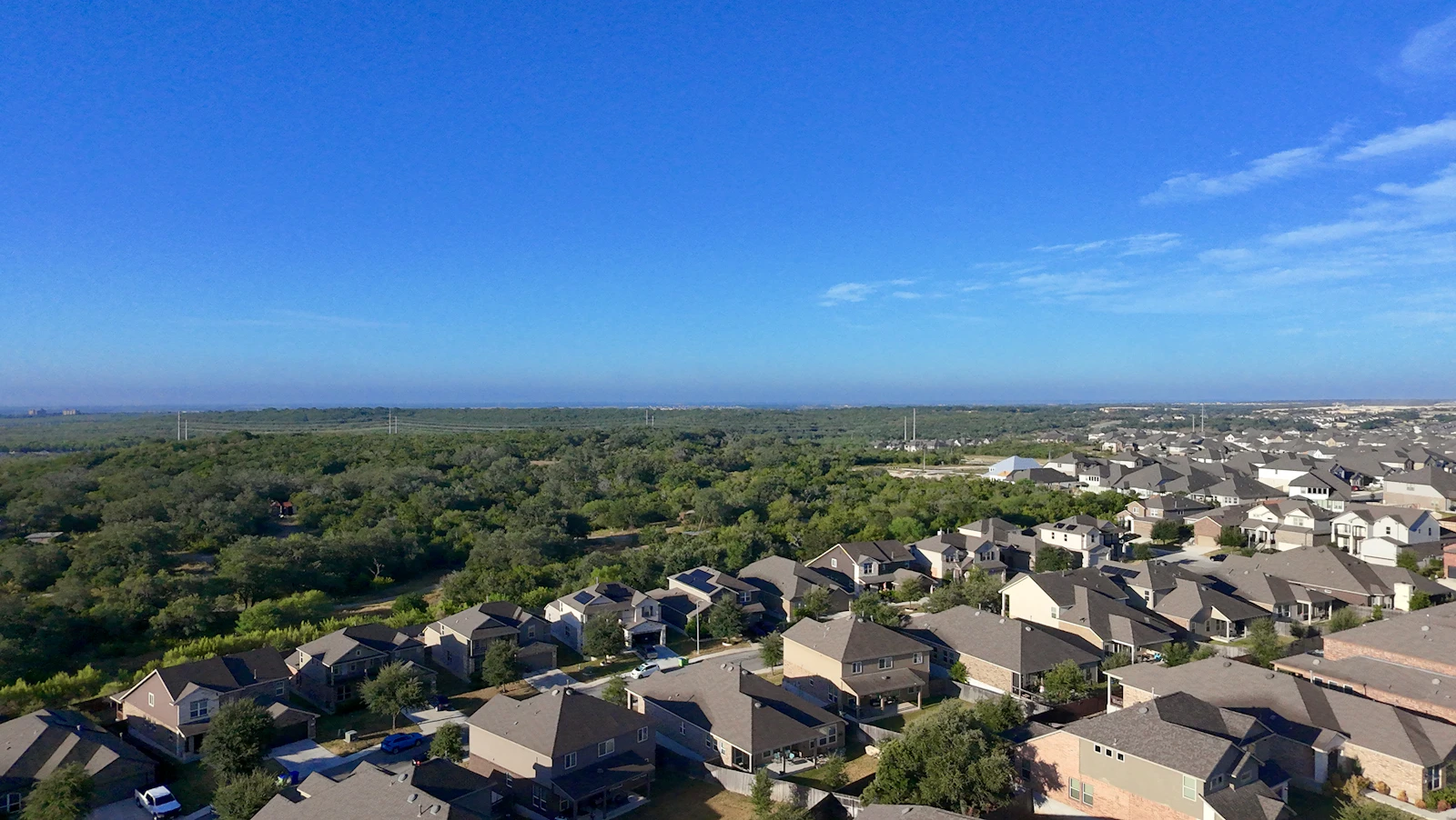 Established suburban neighborhood with mature trees near Schertz and Cibolo Texas