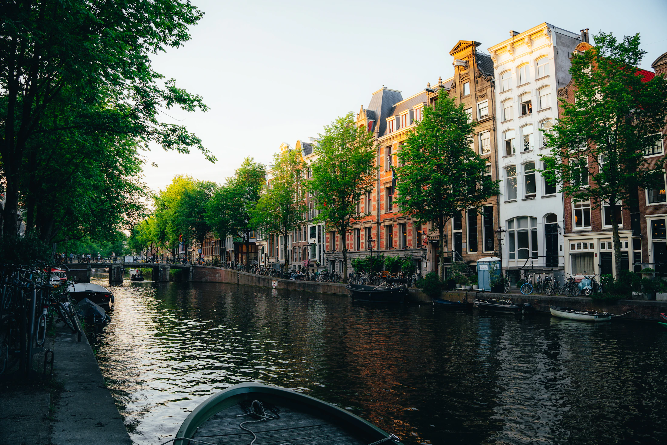 Amsterdam canal houses and waterways, Netherlands