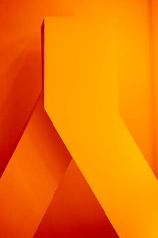 Abstract orange shapes with dramatic lighting