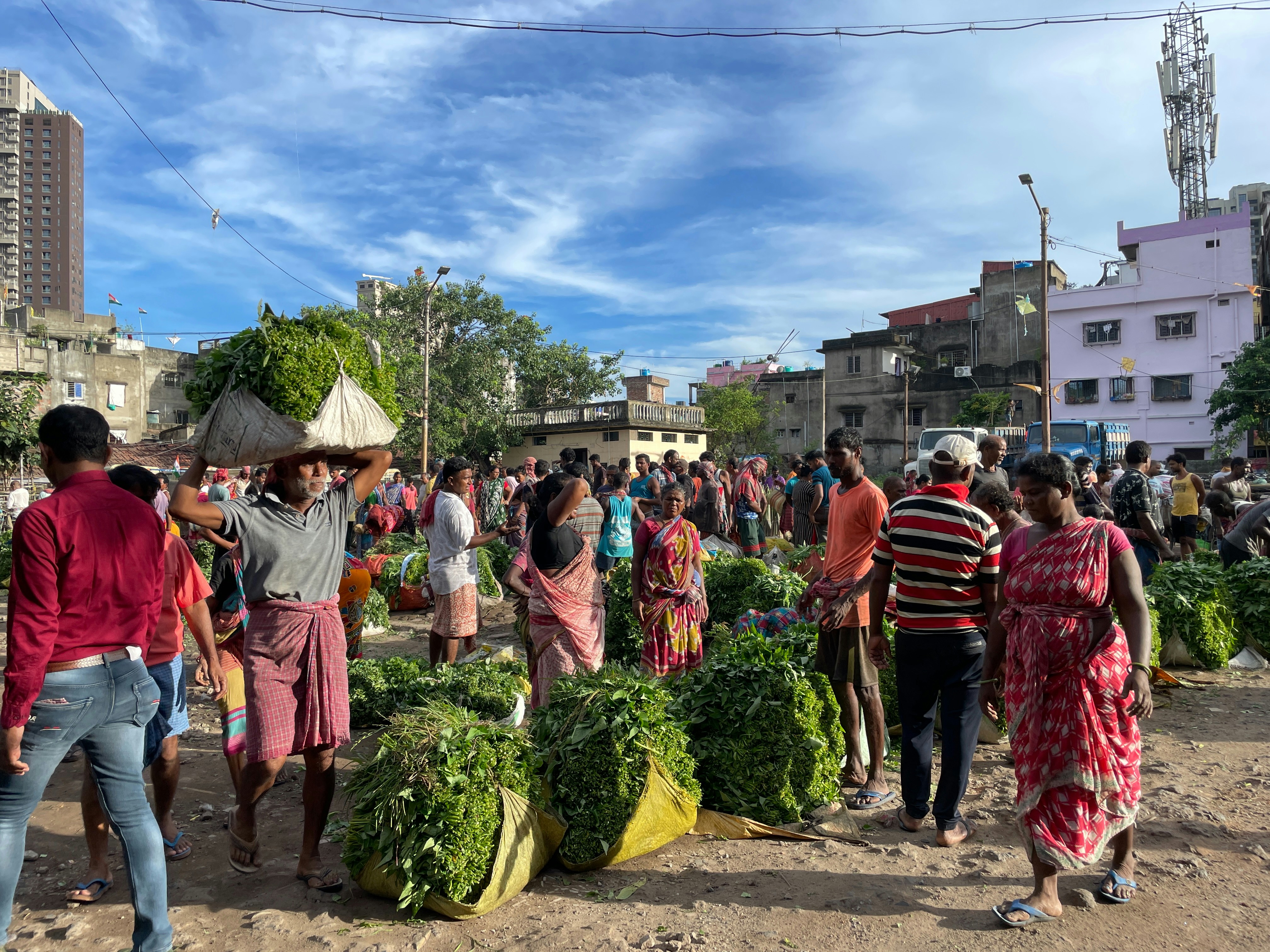 Indian market community gathering