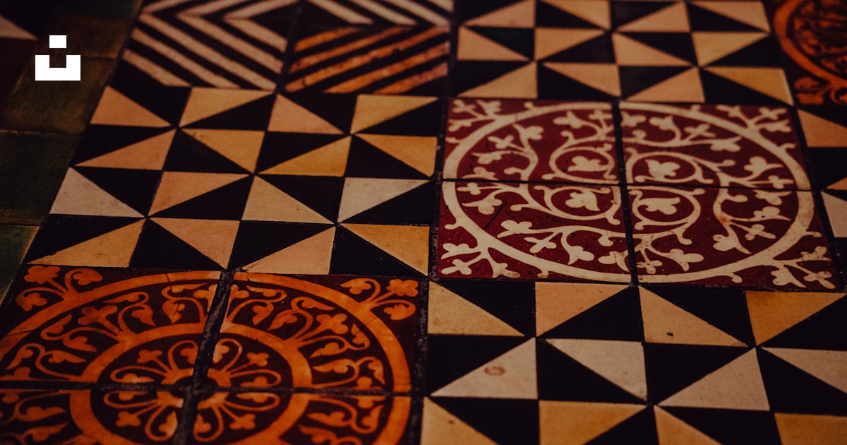 Geometric patterned tiles with ornate circular designs. photo – Free ...