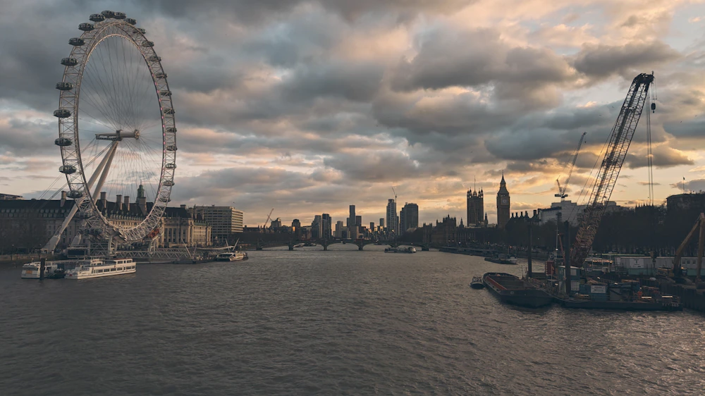 London riverside skyline