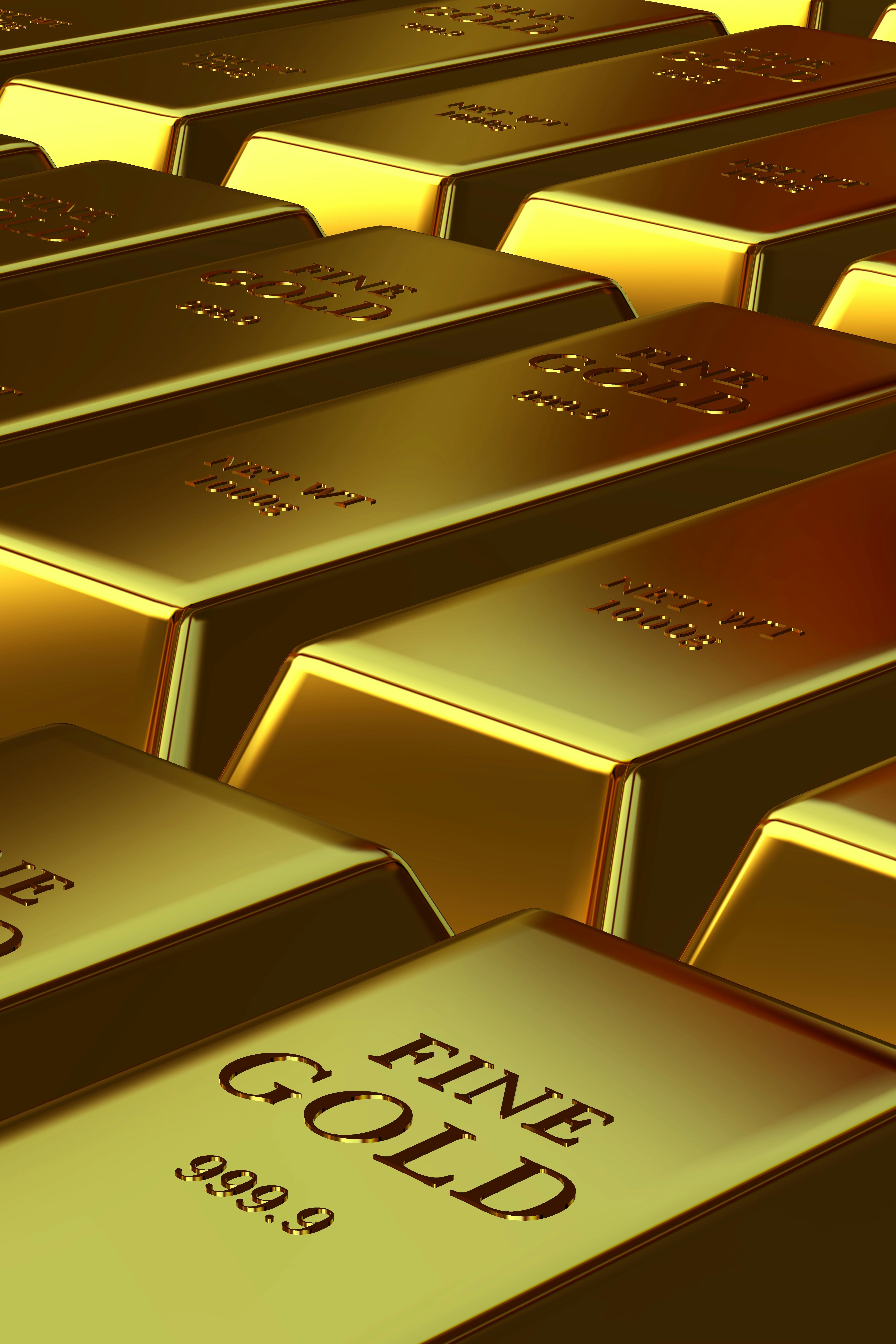 Bank Bullions, Golden Bars, Precious Metals, Business, Elite Background