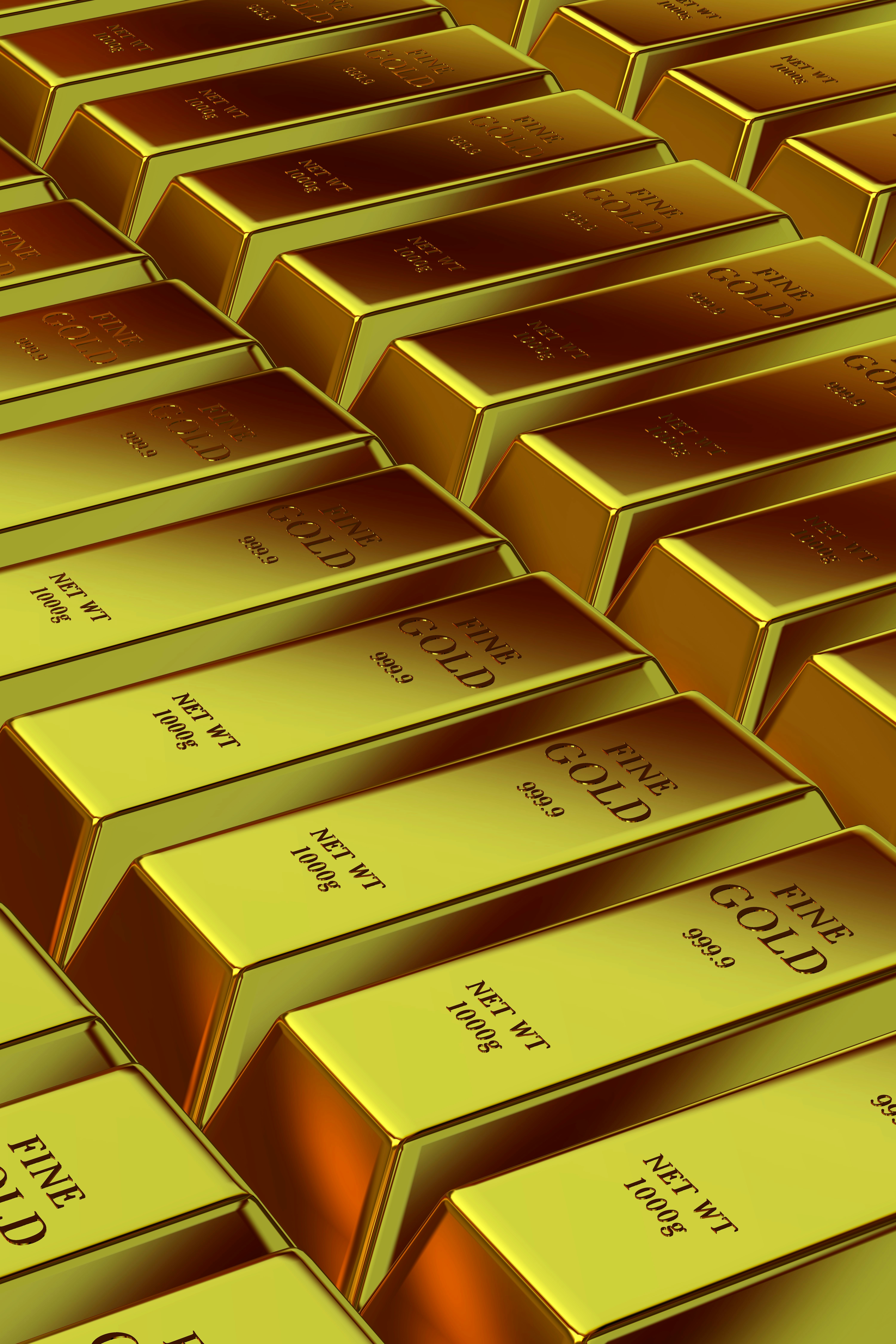 Bank Bullions, Precious Metals, Golden Bars, Elite Background, Business