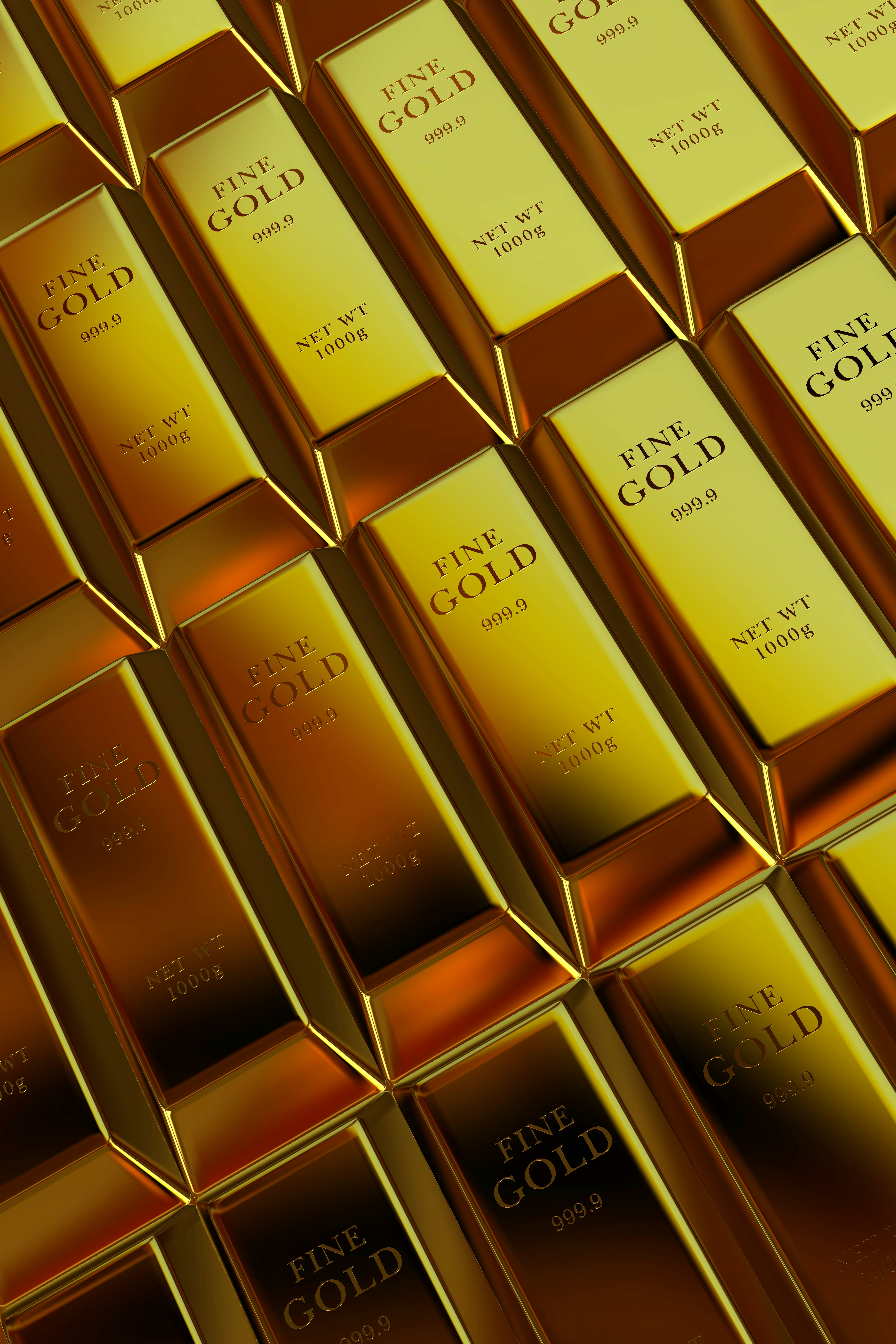 Golden Bars, Bank Bullions, Elite Background, Business, Precious Metals