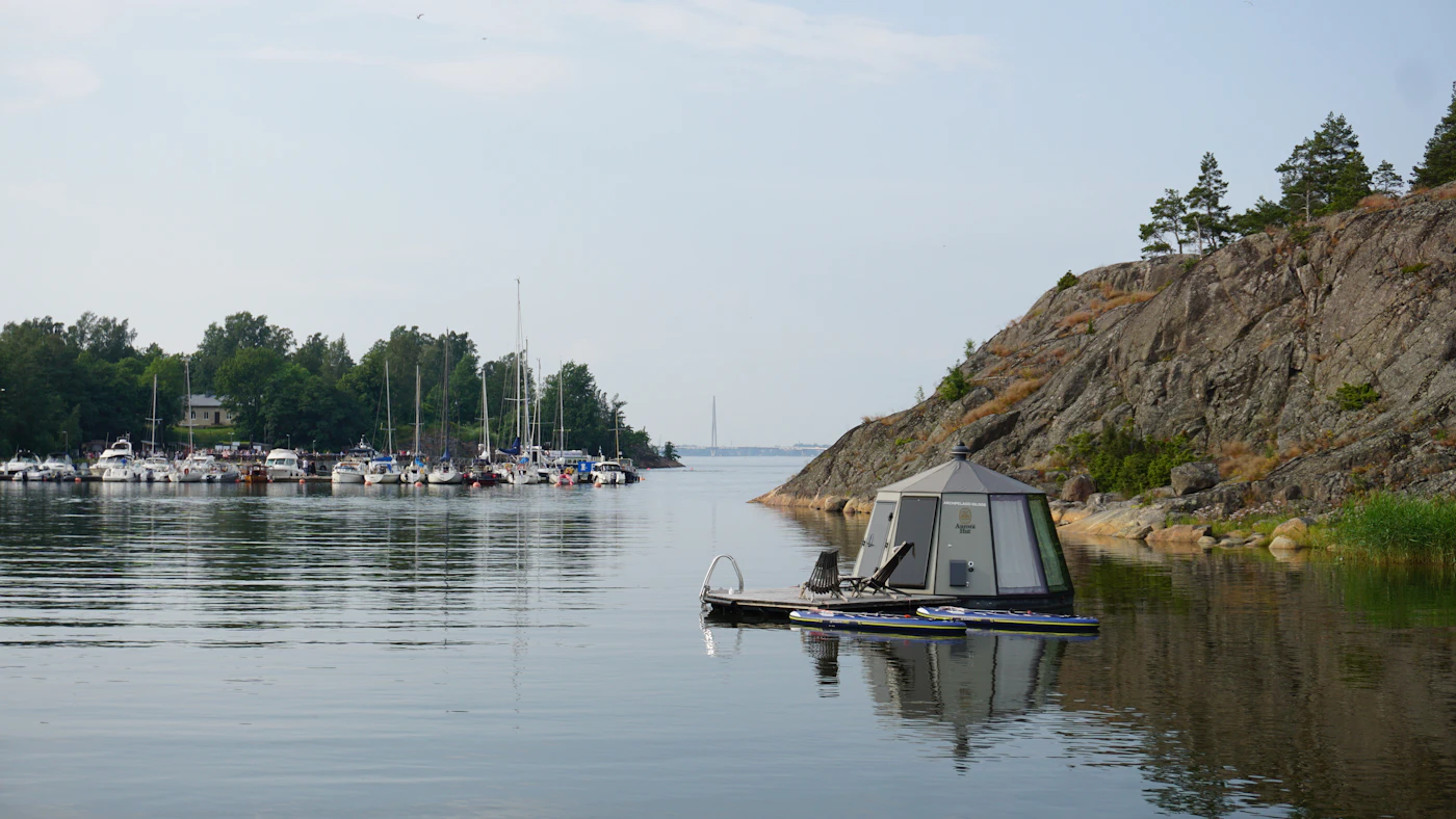 Quiet cabin on calm water