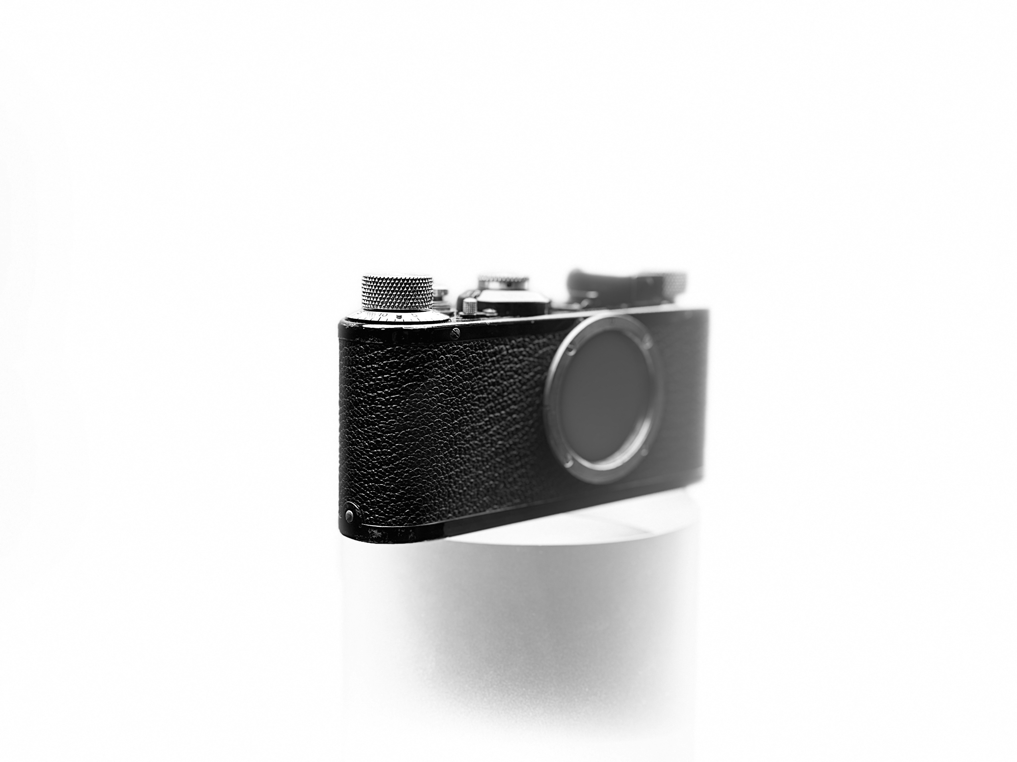 Vintage camera on a white background