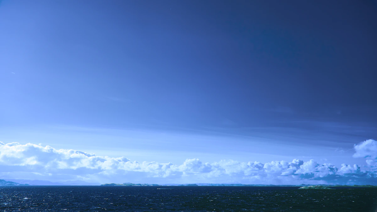 A calm sky over the ocean horizon, symbolic of the inner peace cultivated through Dhyana