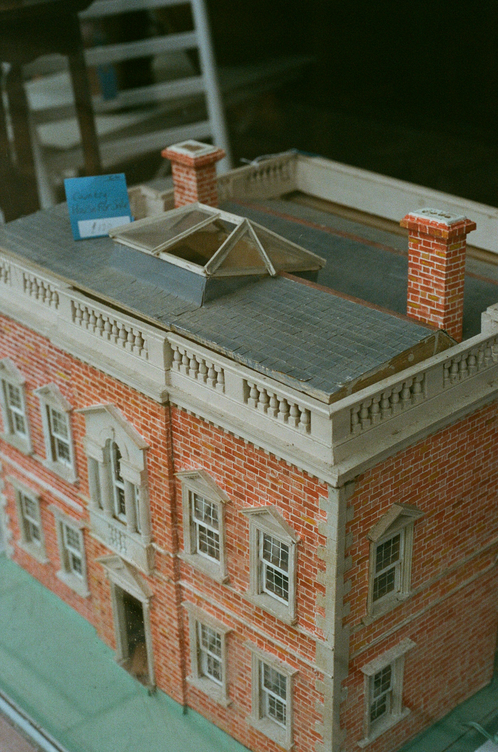 Detailed brick model of a georgian-style house